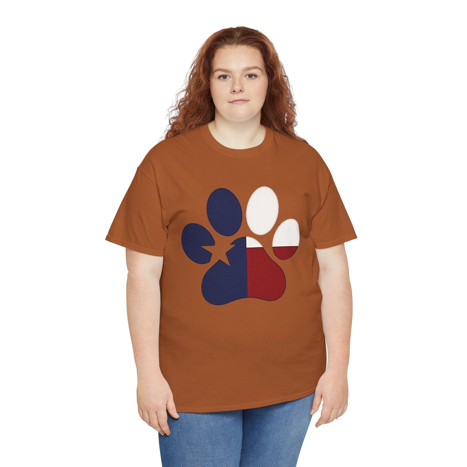 T-Shirt Paw Color New Paw Texas Flag Design for Pet Lovers