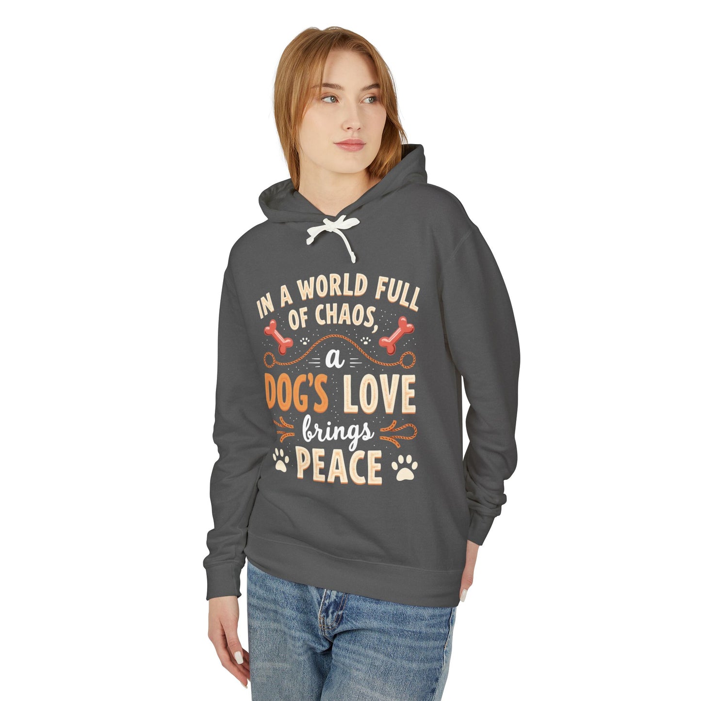 Dog's Love Lightweight Hoodie - Bring Peace to the World