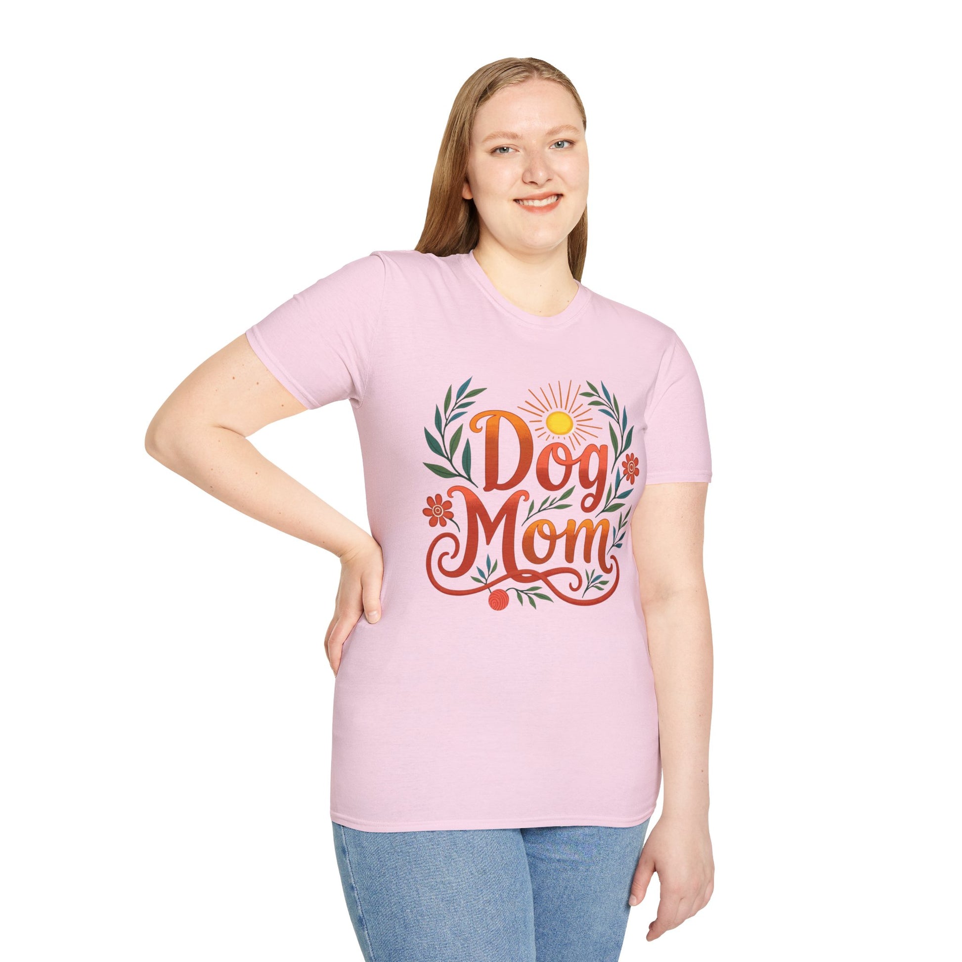 Dog Mom T-Shirt with Summer Vibe