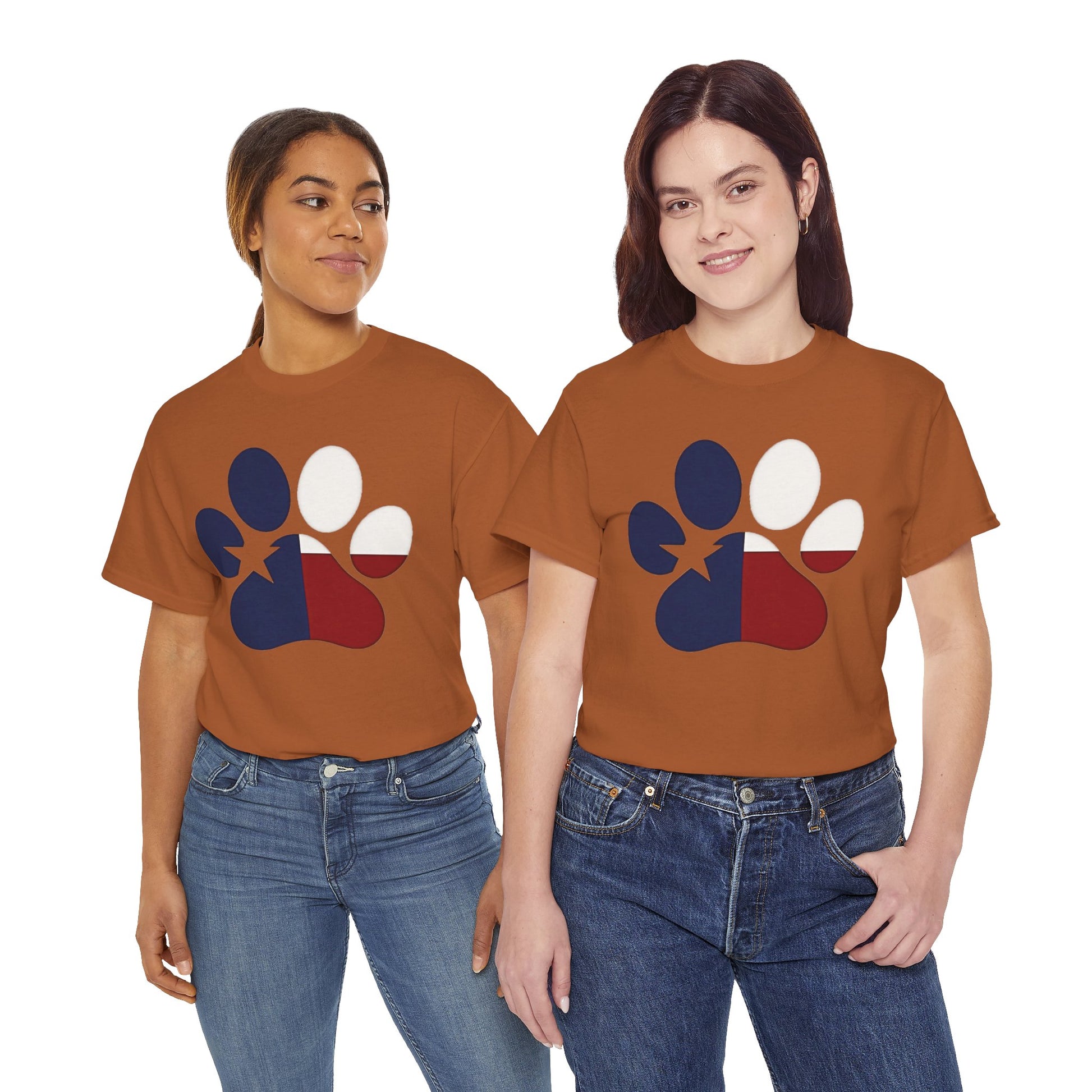 T-Shirt Paw Color New Paw Texas Flag Design for Pet Lovers