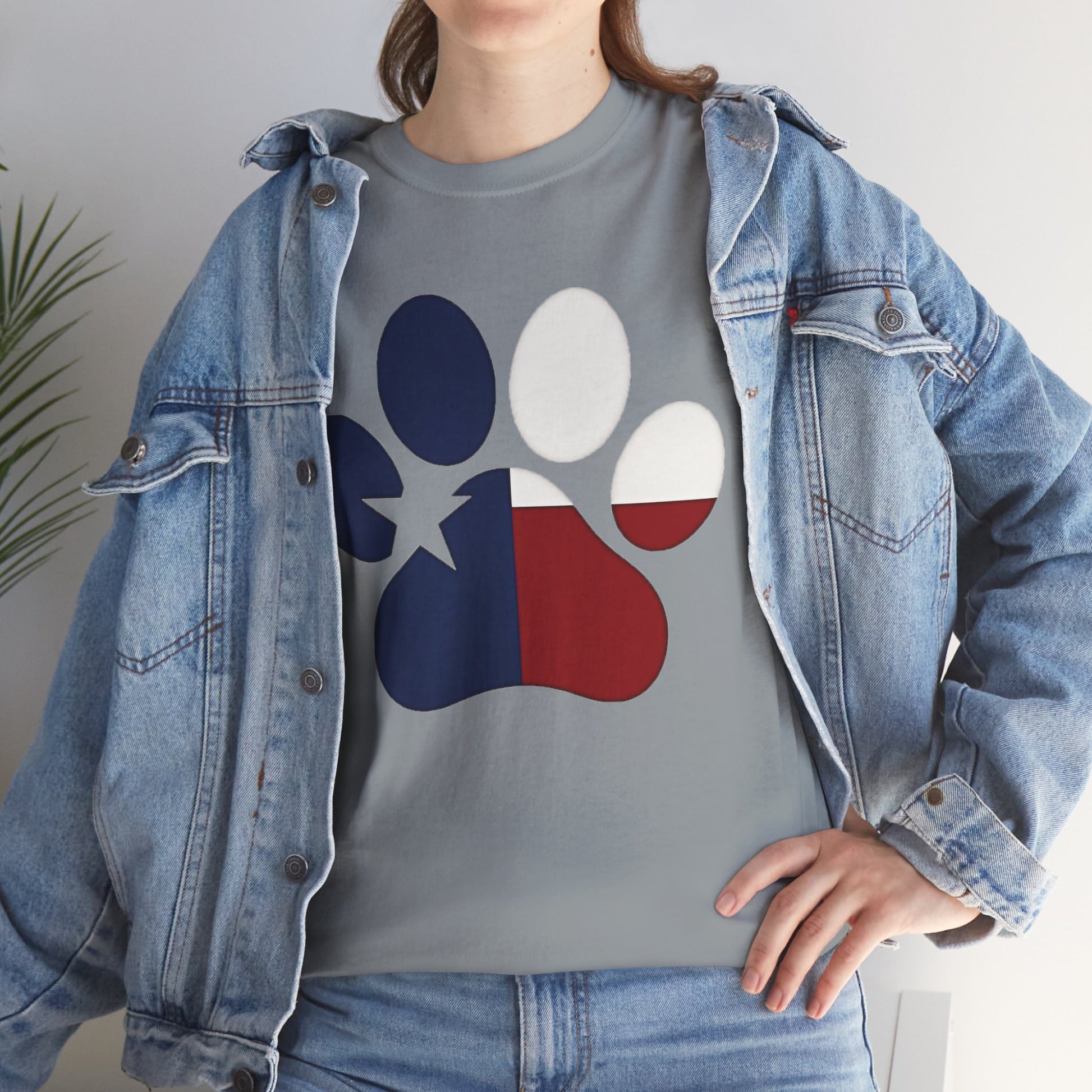 T-Shirt Paw Color New Paw Texas Flag Design for Pet Lovers