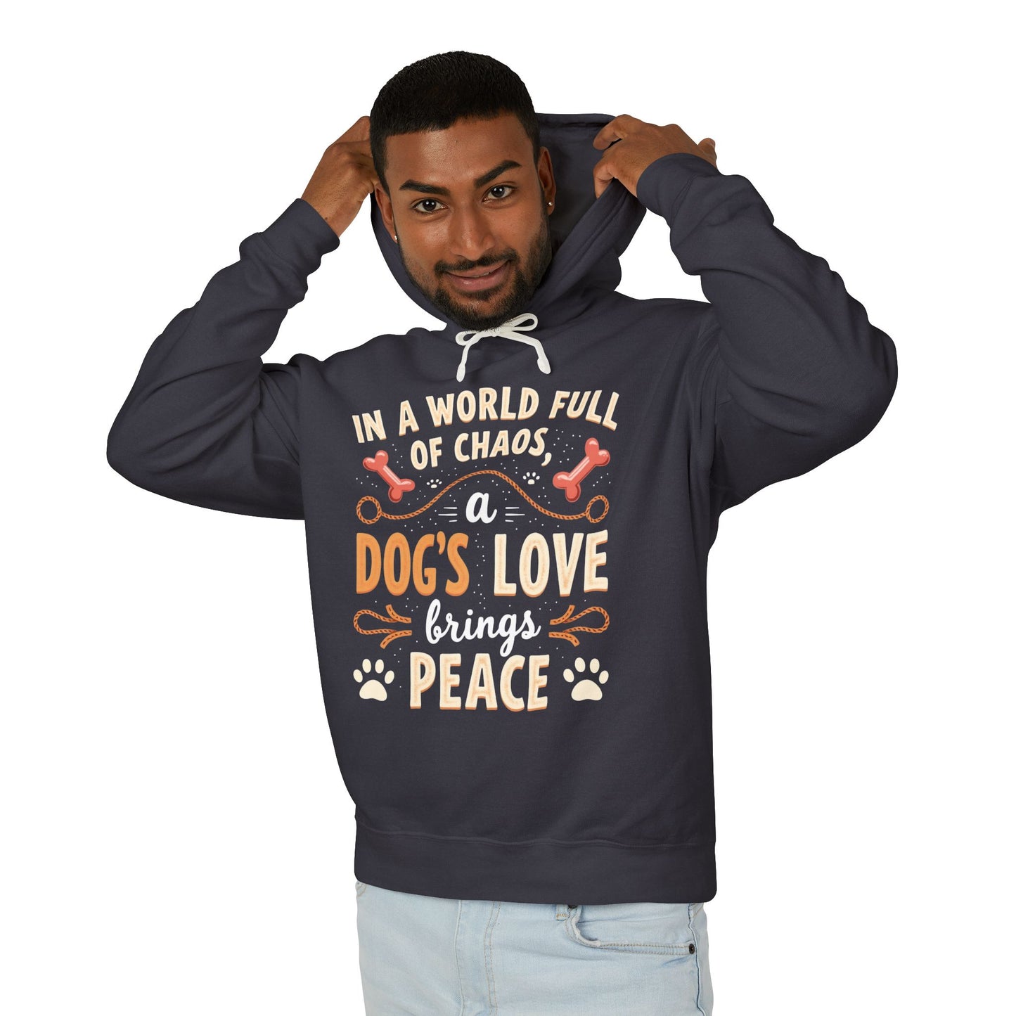 Dog's Love Lightweight Hoodie - Bring Peace to the World