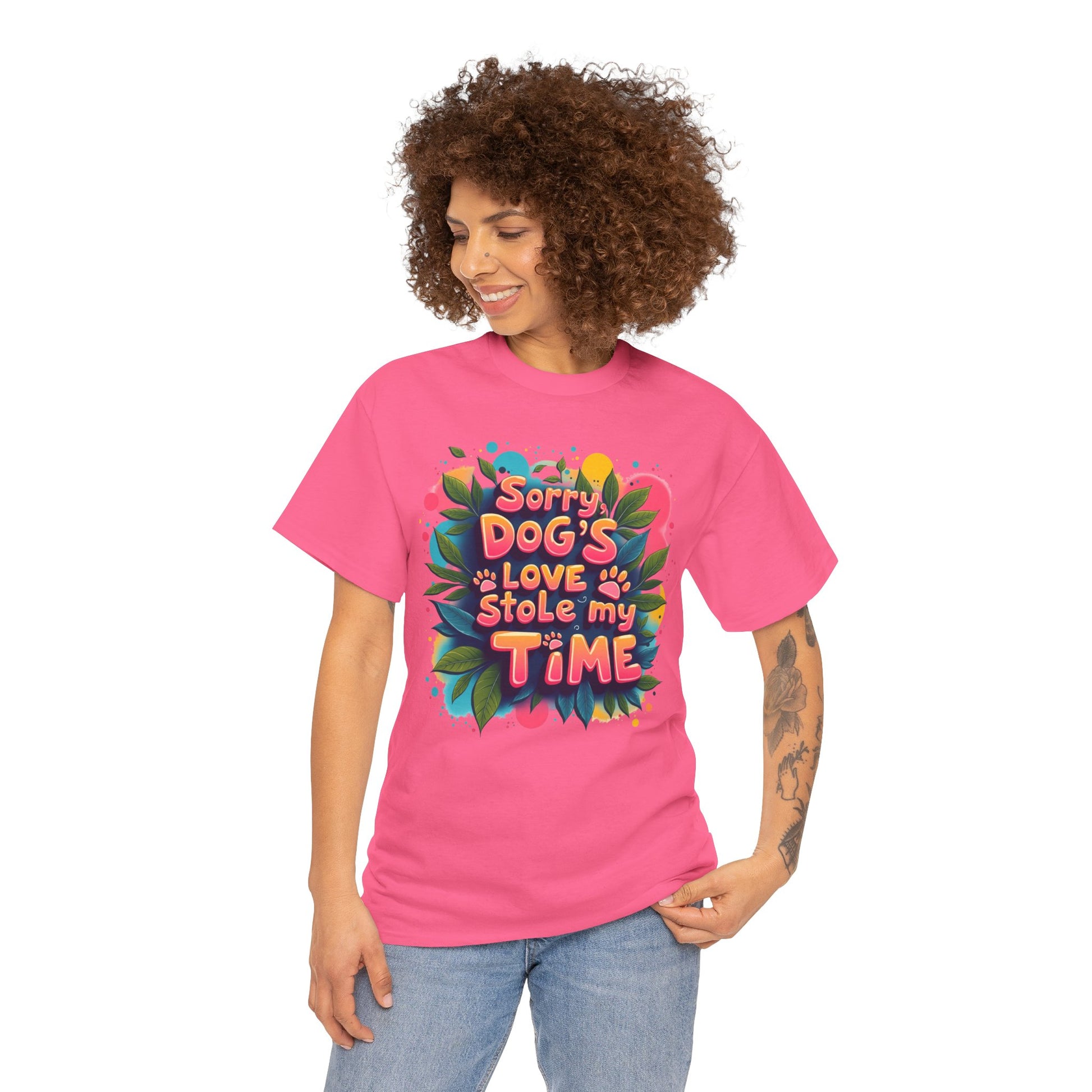 Dog Love Unisex Tee - Sorry Dog's Love Stole My Time