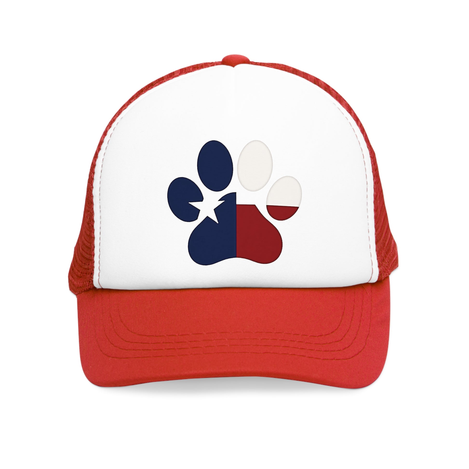 Texas Pride Mesh Cap with Paw Print Design