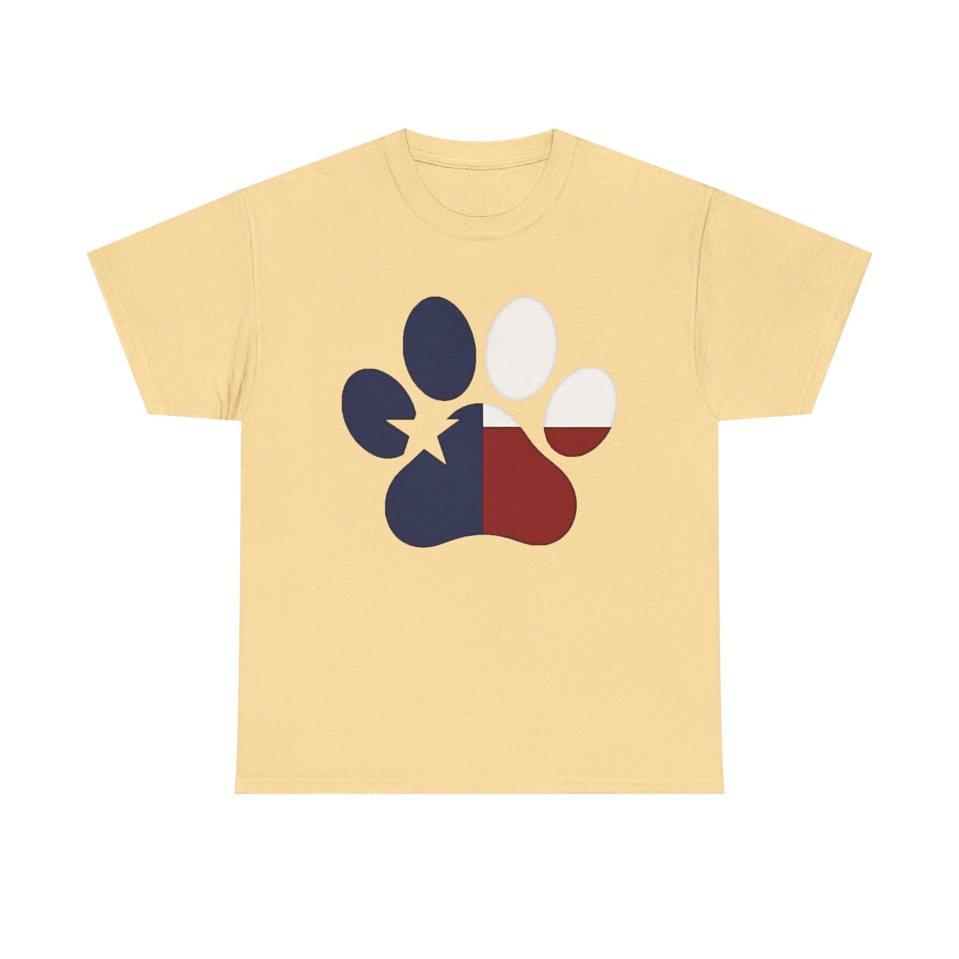 T-Shirt Paw Color New Paw Texas Flag Design for Pet Lovers