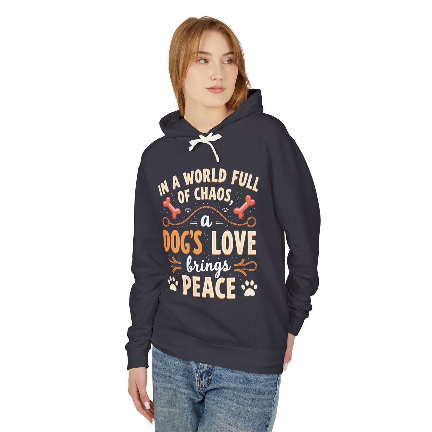 Dog's Love Lightweight Hoodie - Bring Peace to the World