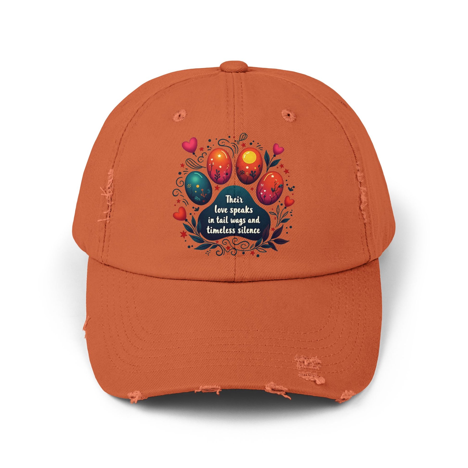 Distressed Cap - Their Love Speaks in Tail Wags Cap for Pet Lovers