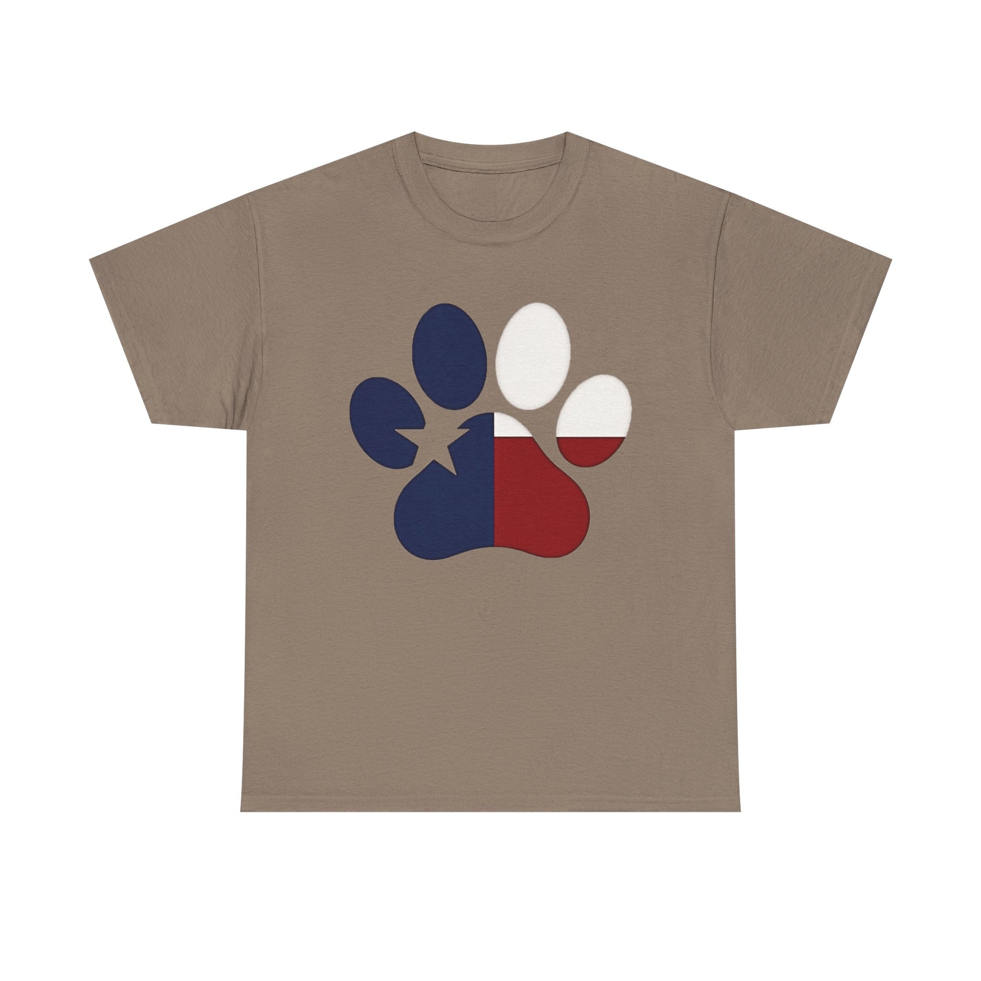 T-Shirt Paw Color New Paw Texas Flag Design for Pet Lovers