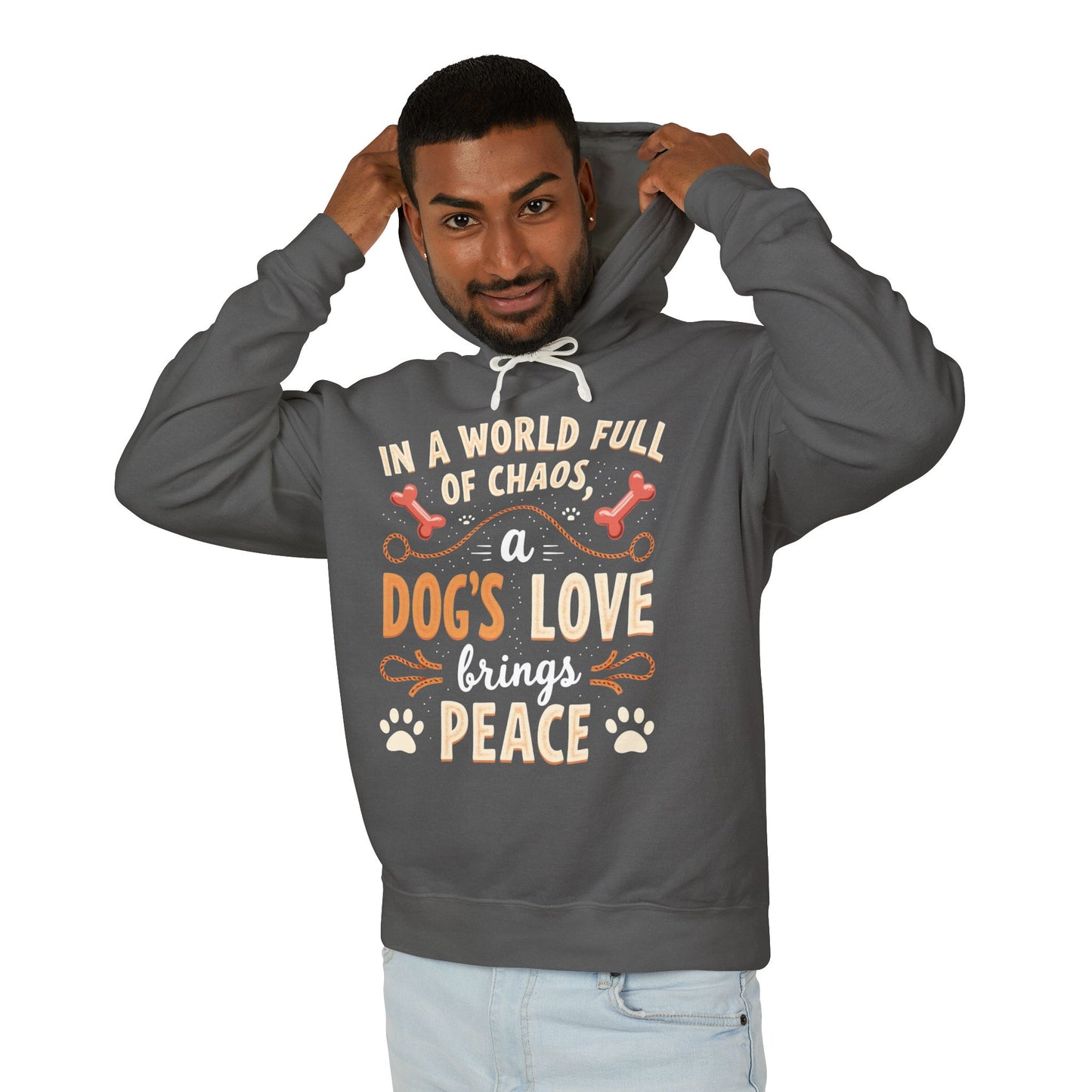 Dog's Love Lightweight Hoodie - Bring Peace to the World