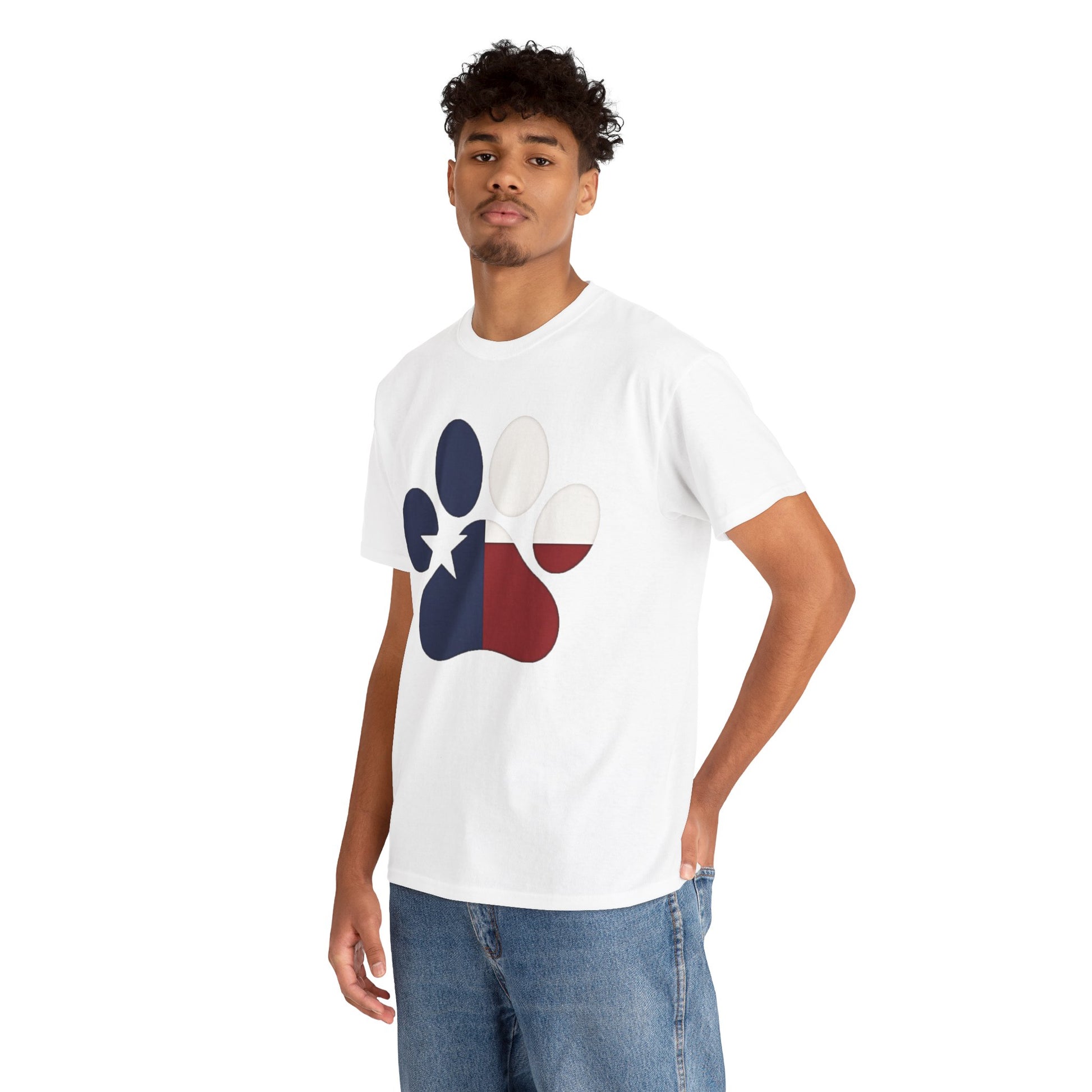 T-Shirt Paw Color New Paw Texas Flag Design for Pet Lovers