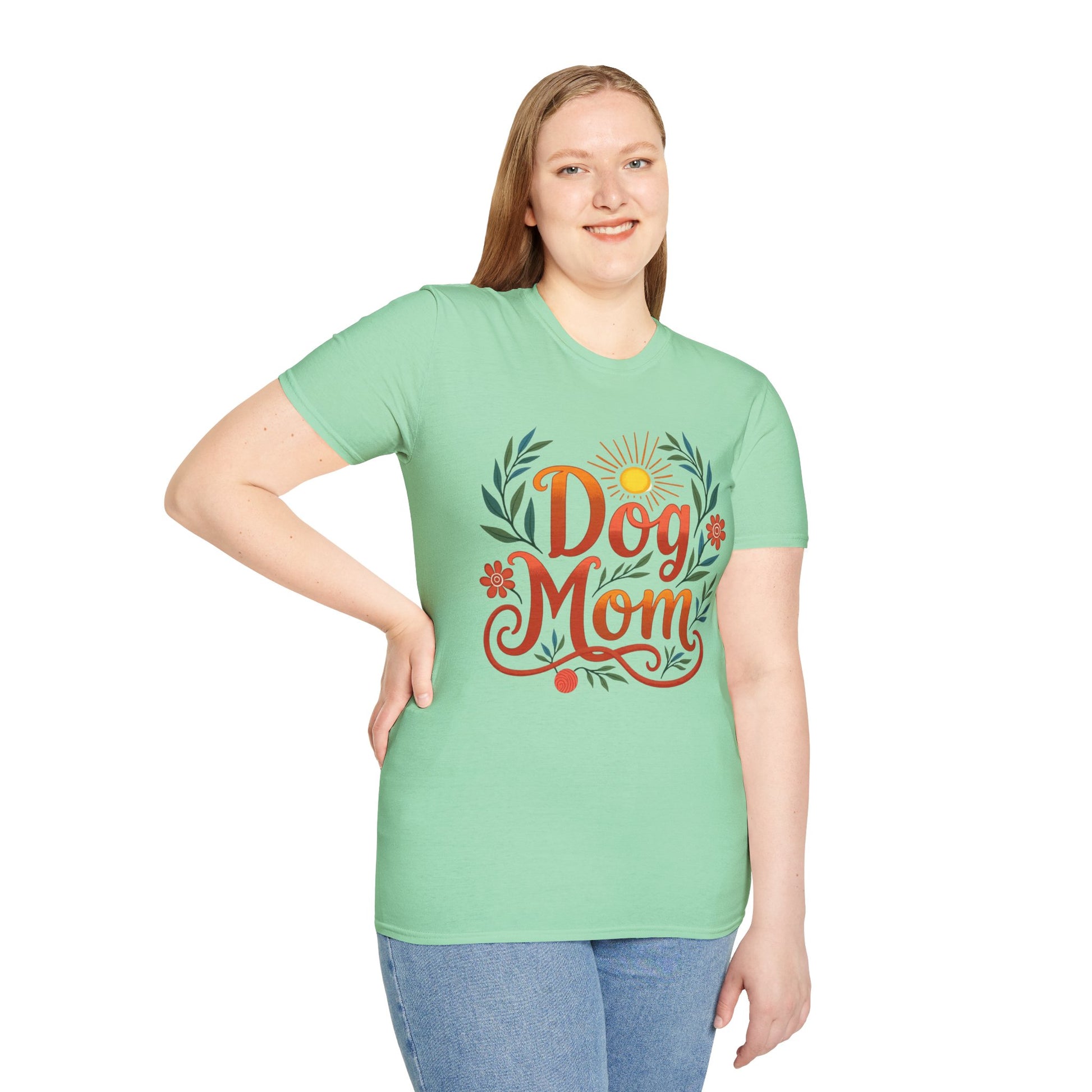 Dog Mom T-Shirt with Summer Vibe