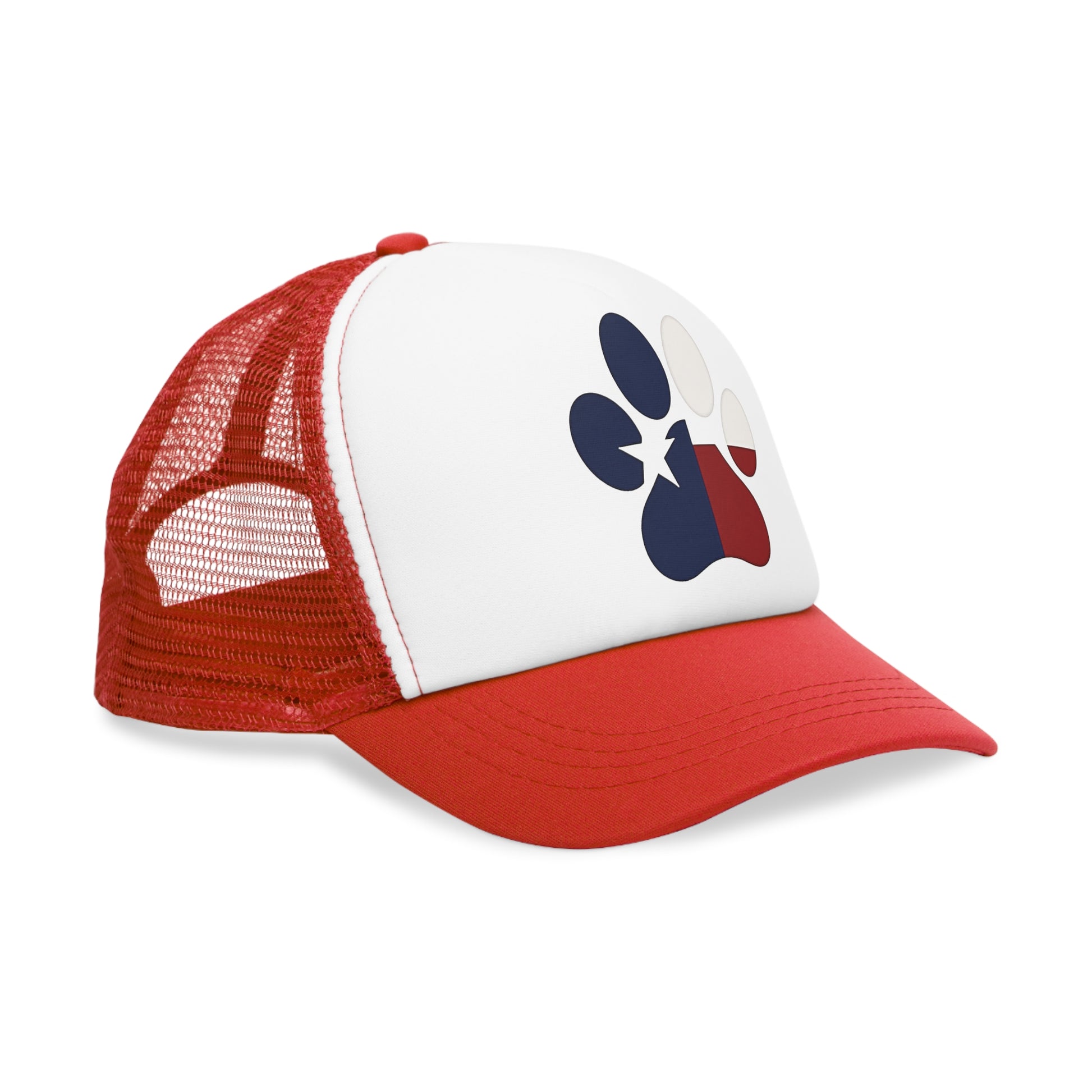 Texas Pride Mesh Cap with Paw Print Design