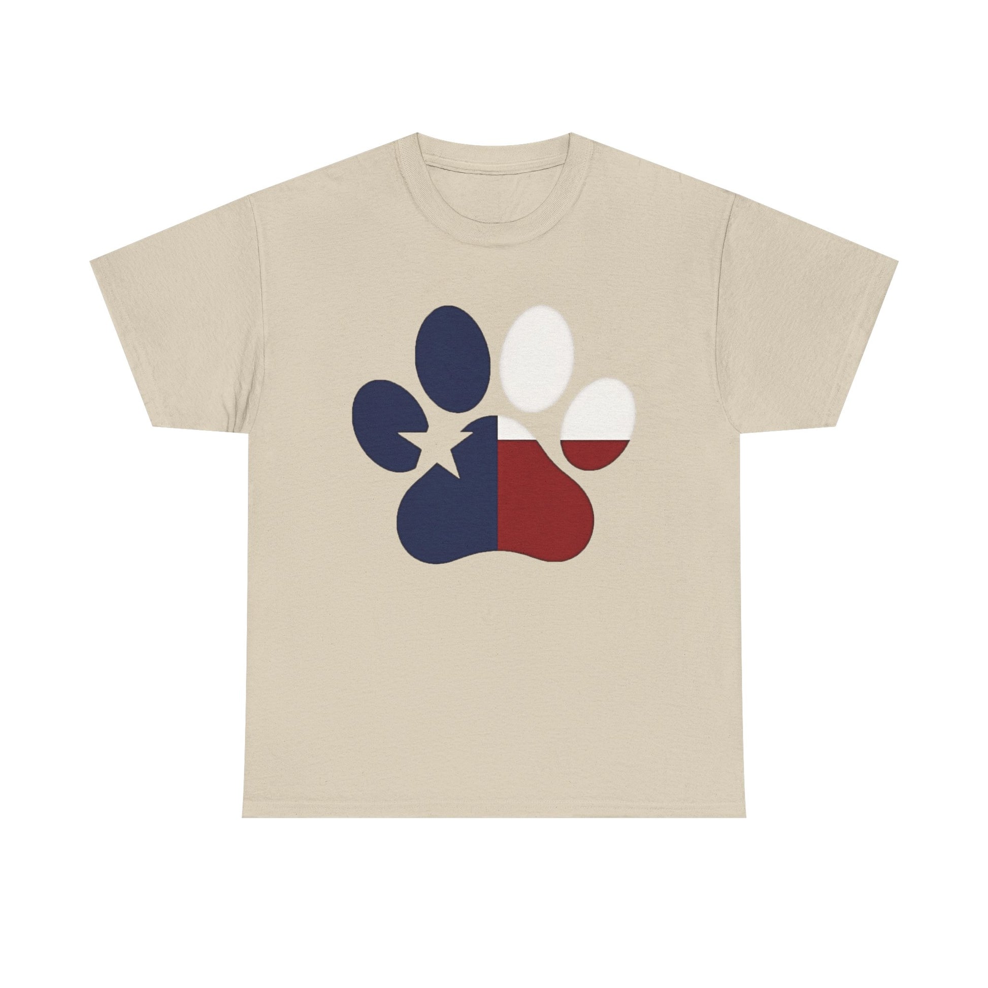 T-Shirt Paw Color New Paw Texas Flag Design for Pet Lovers