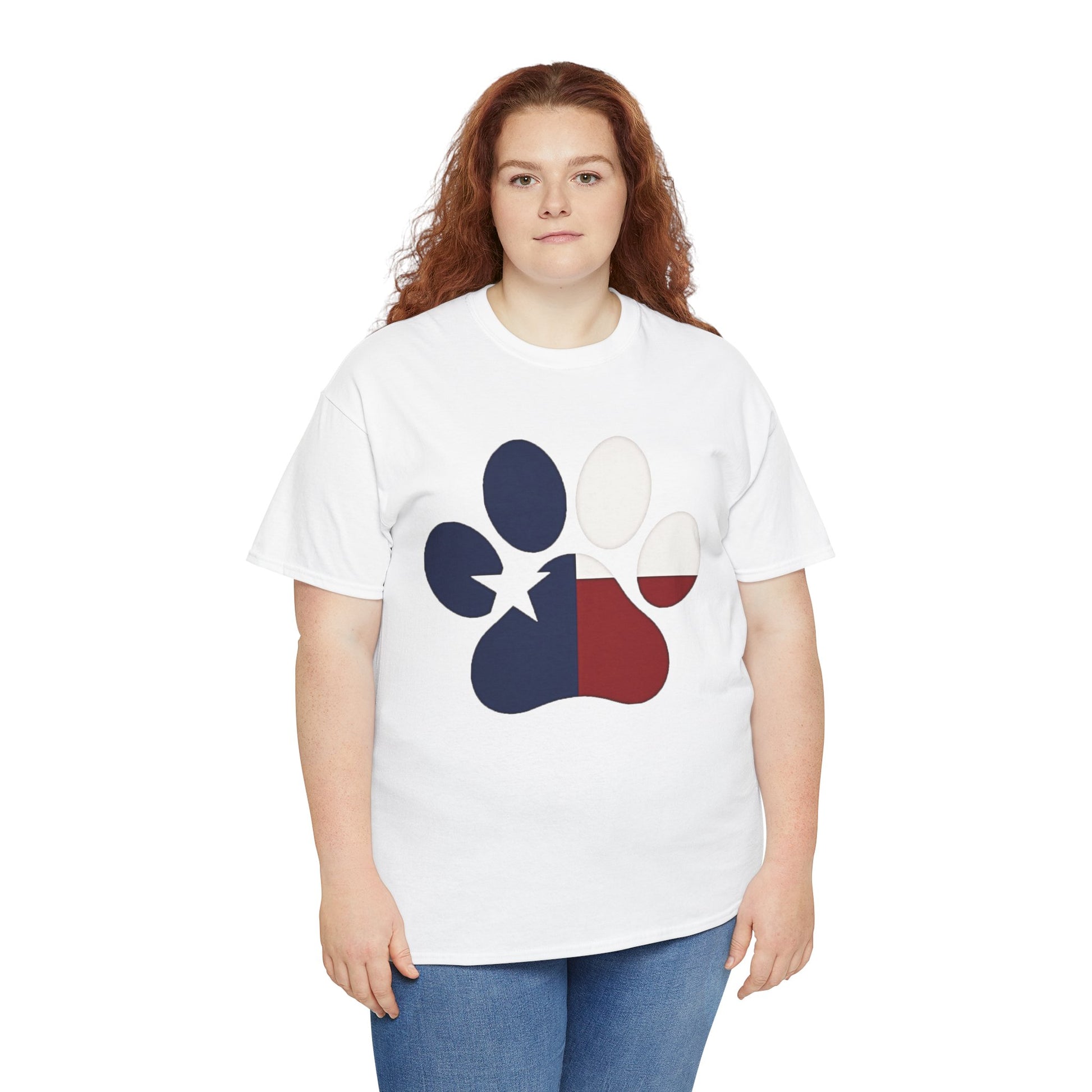 T-Shirt Paw Color New Paw Texas Flag Design for Pet Lovers