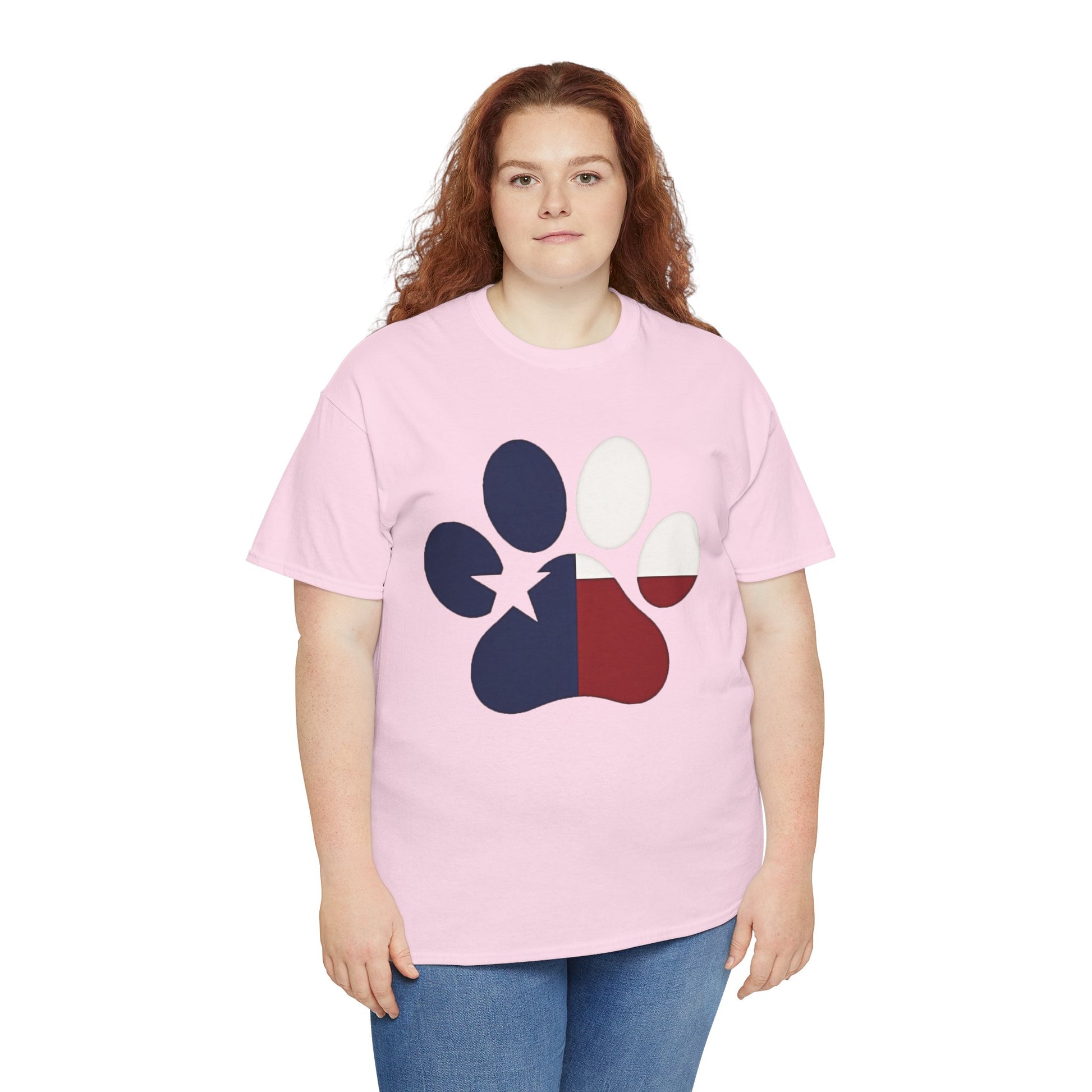 T-Shirt Paw Color New Paw Texas Flag Design for Pet Lovers