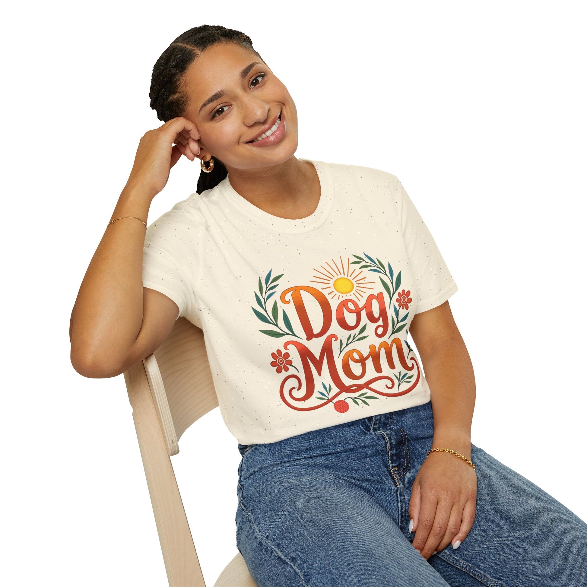 Dog Mom T-Shirt with Summer Vibe
