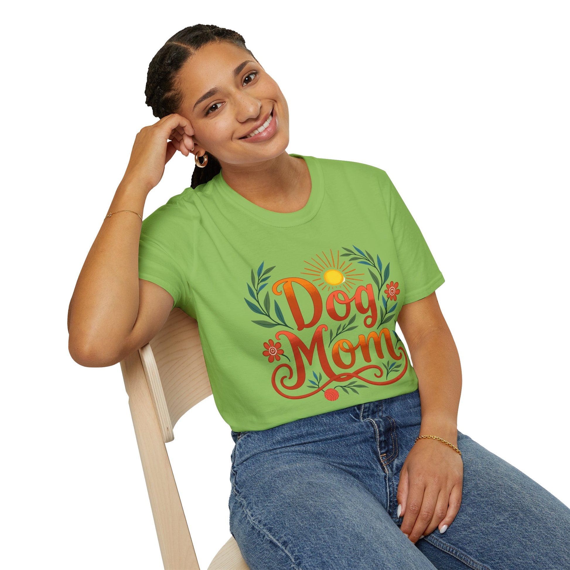 Dog Mom T-Shirt with Summer Vibe