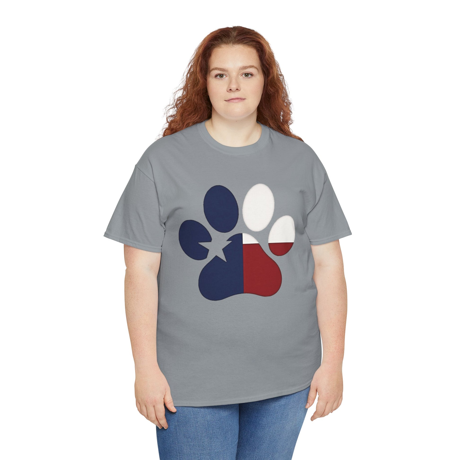 T-Shirt Paw Color New Paw Texas Flag Design for Pet Lovers