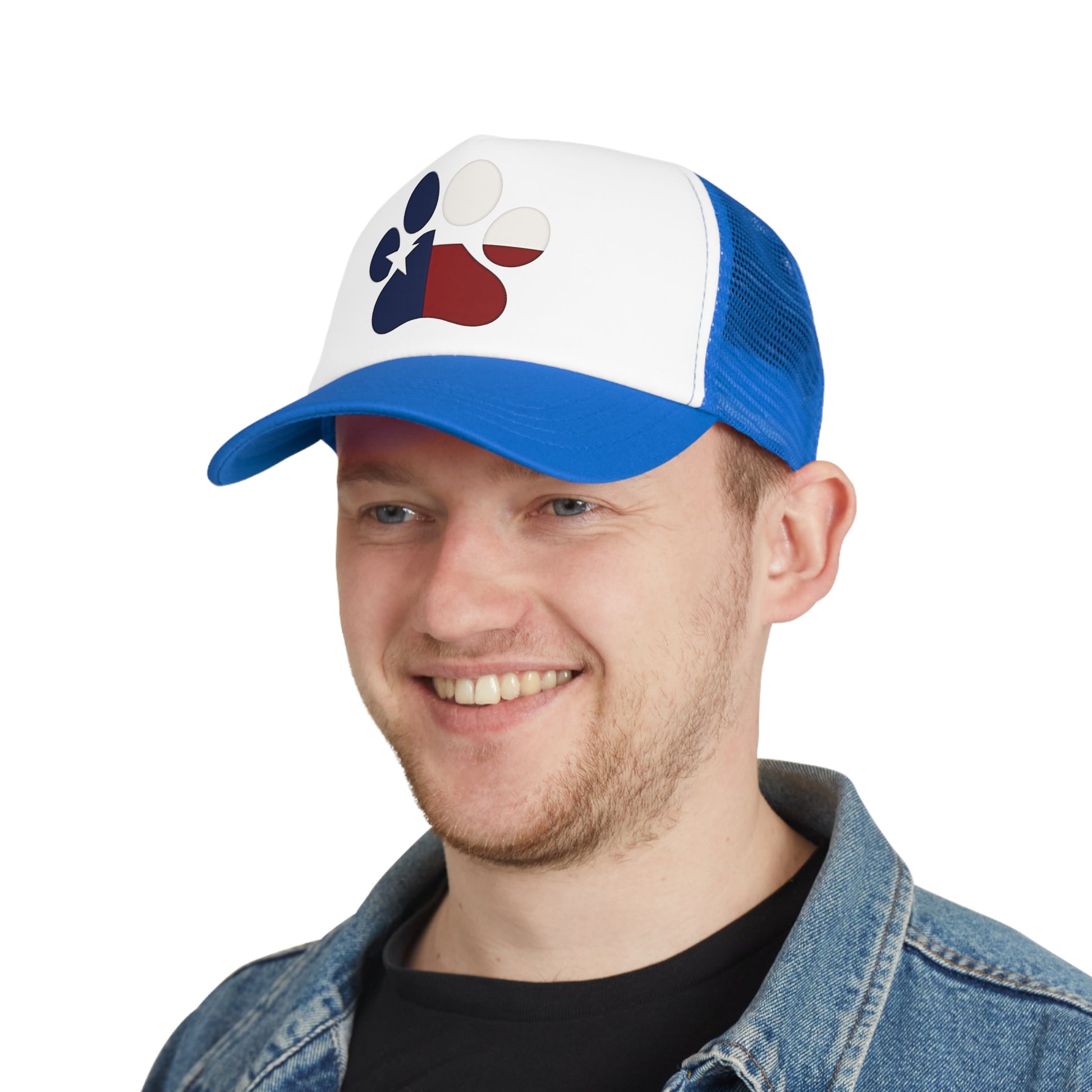 Texas Pride Mesh Cap with Paw Print Design
