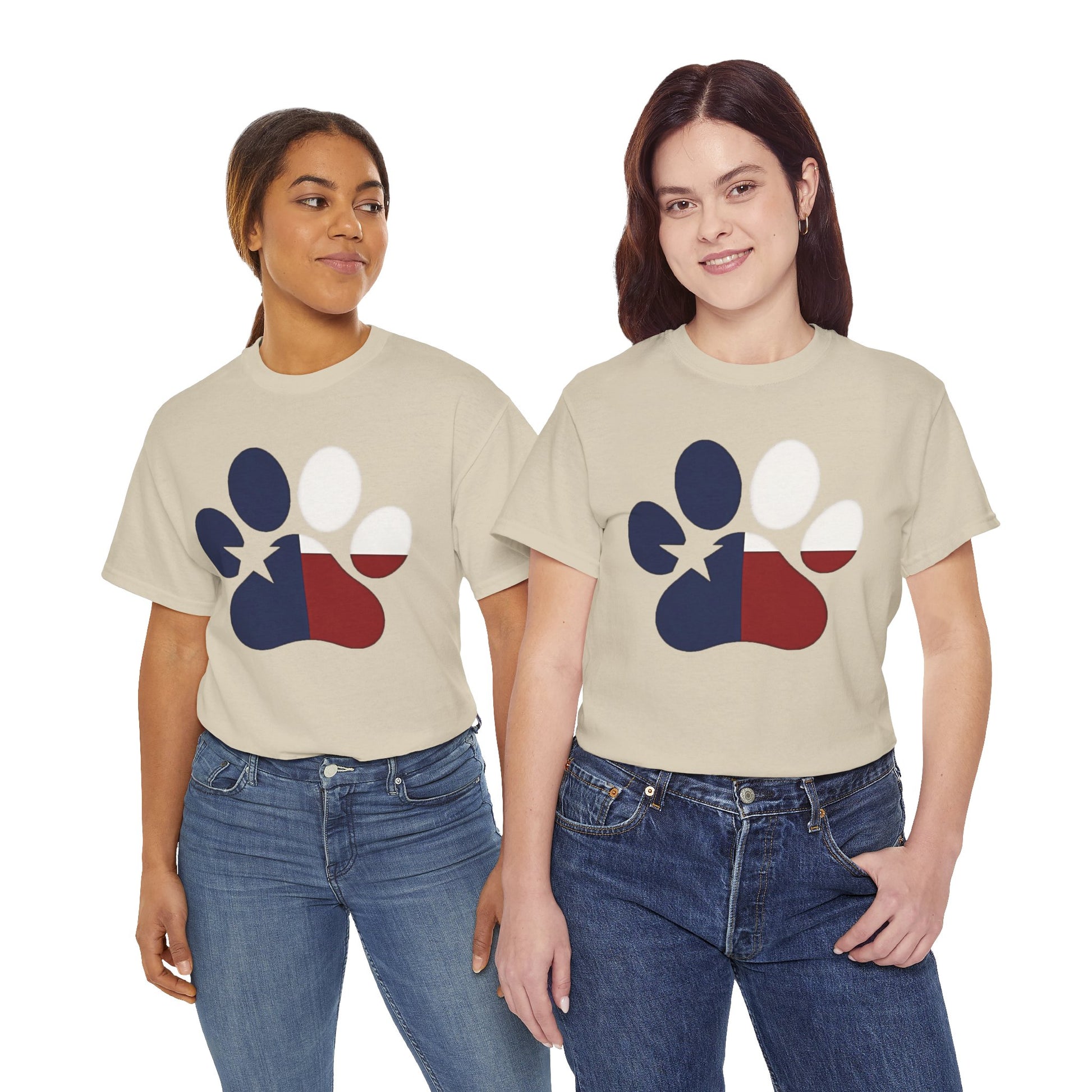 T-Shirt Paw Color New Paw Texas Flag Design for Pet Lovers