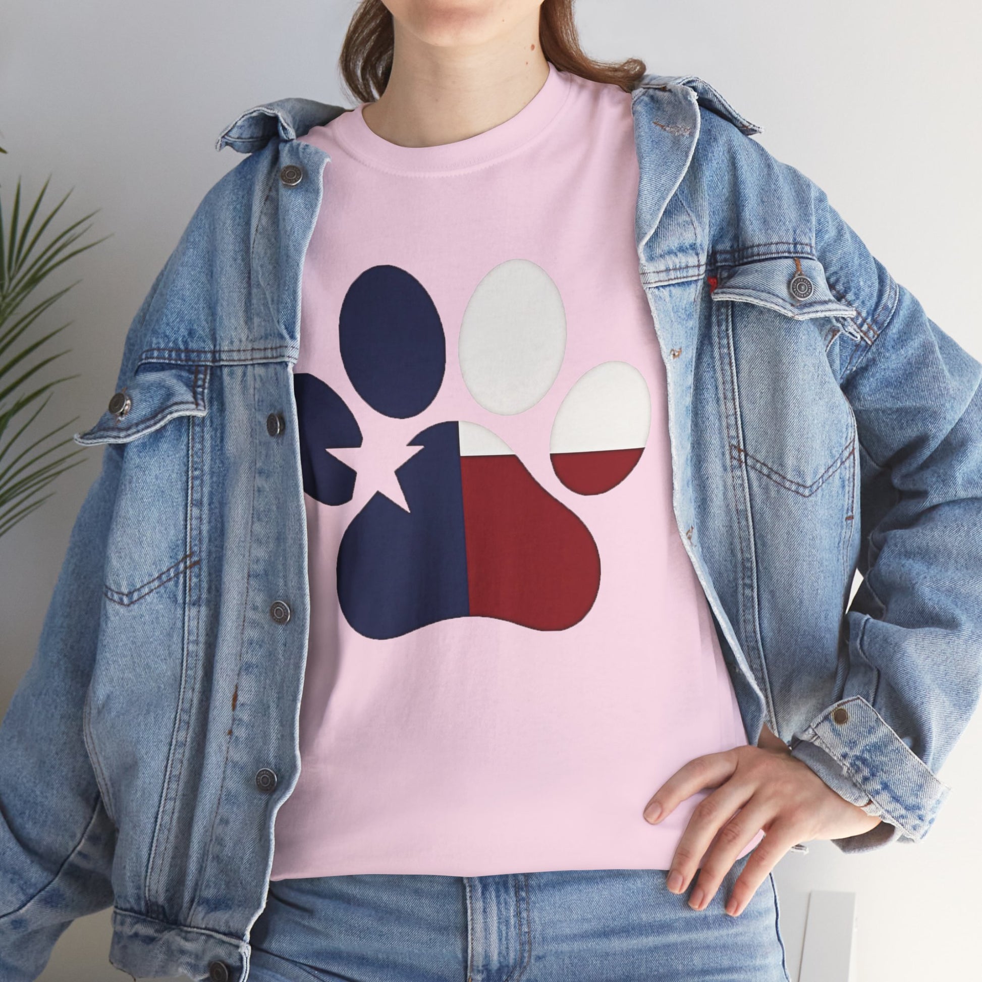 T-Shirt Paw Color New Paw Texas Flag Design for Pet Lovers