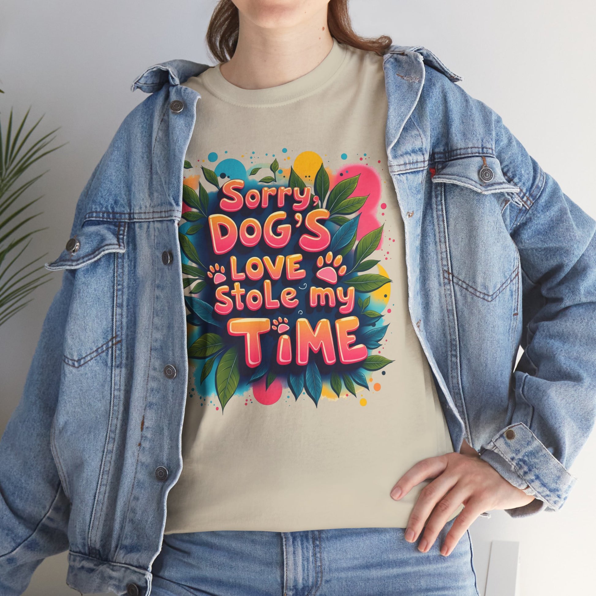 Dog Love Unisex Tee - Sorry Dog's Love Stole My Time