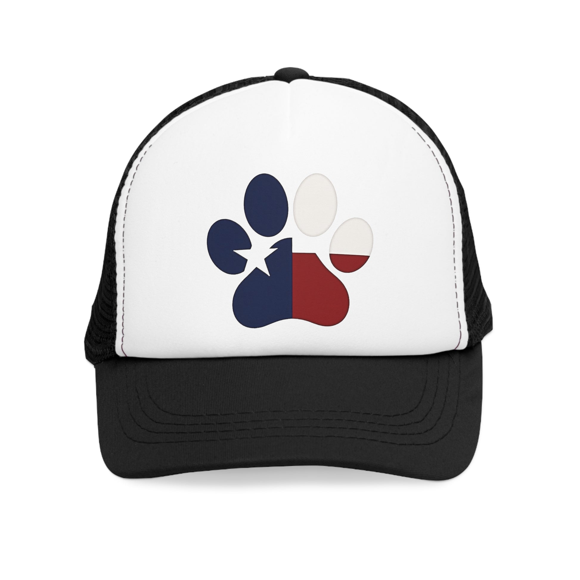 Texas Pride Mesh Cap with Paw Print Design