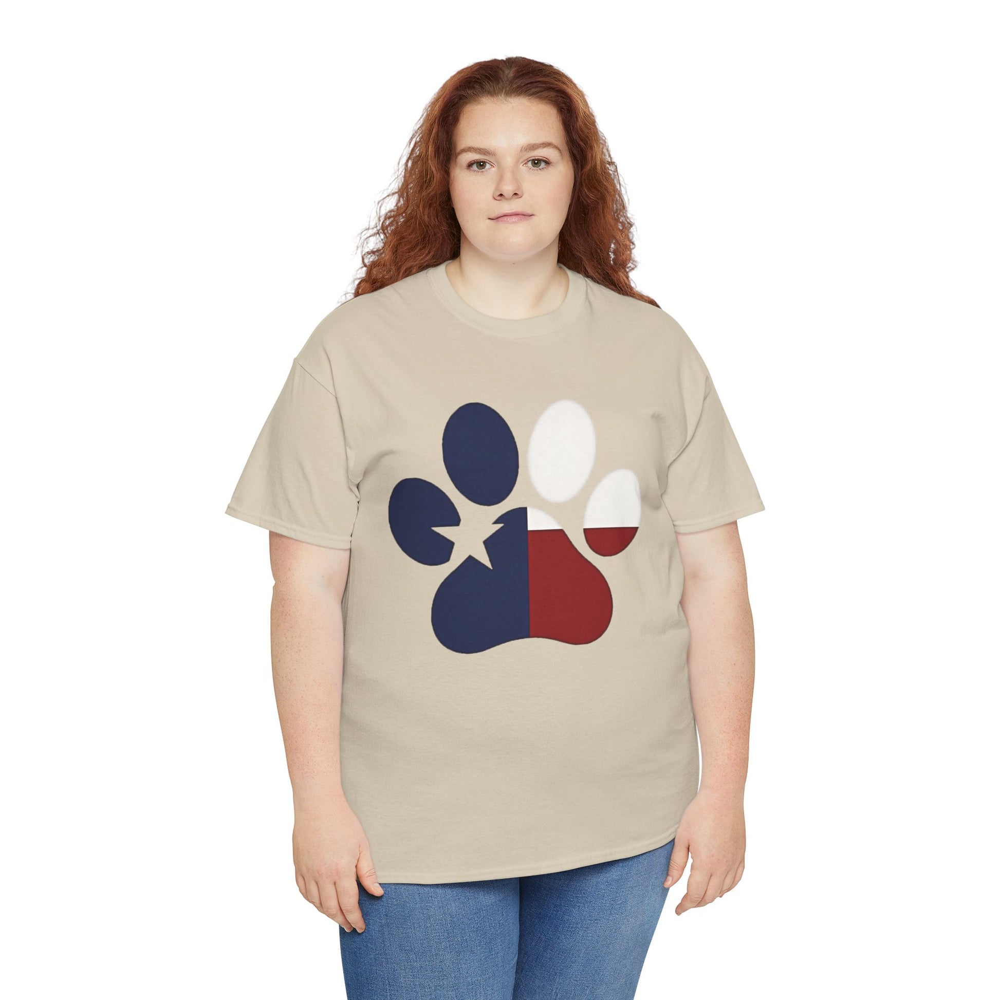 T-Shirt Paw Color New Paw Texas Flag Design for Pet Lovers