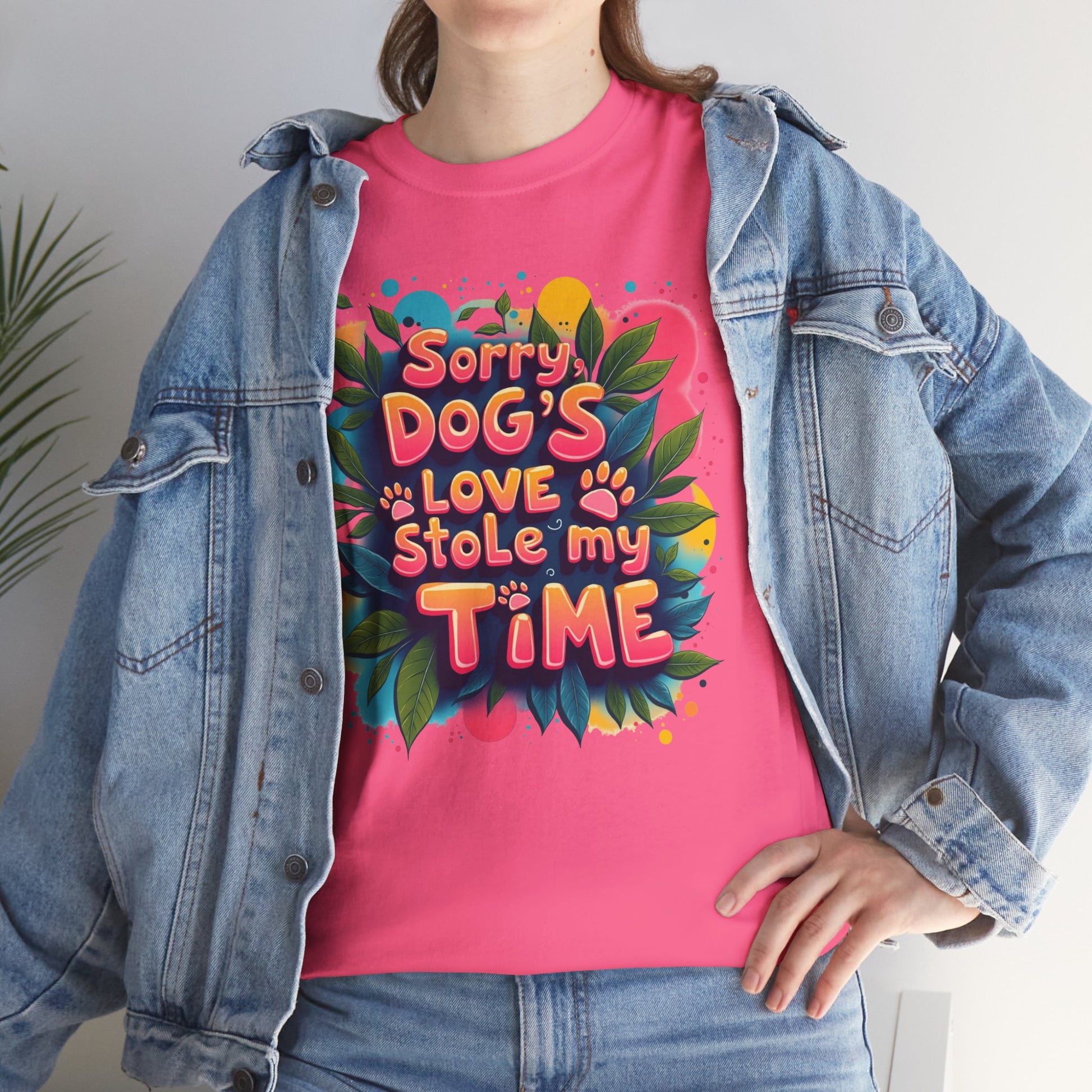 Dog Love Unisex Tee - Sorry Dog's Love Stole My Time