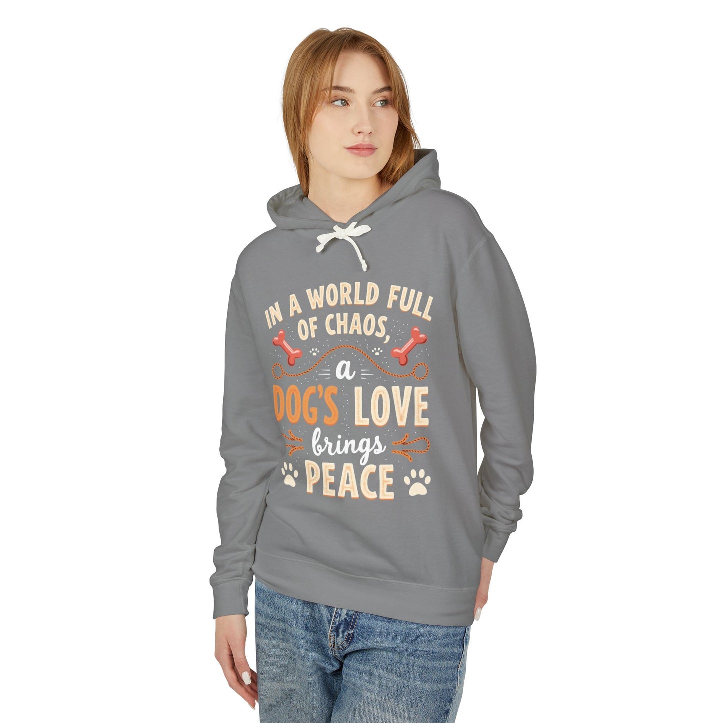 Dog's Love Lightweight Hoodie - Bring Peace to the World