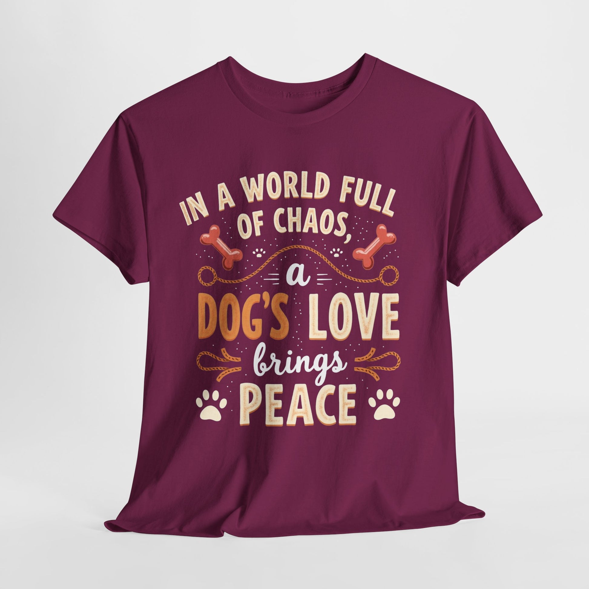 Unisex Tee - Dog's Love Brings Peace to the World