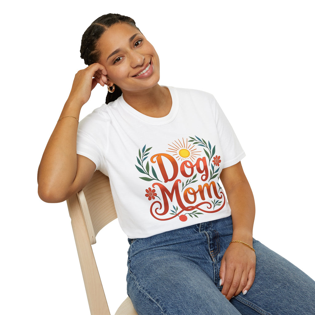 Dog Mom T-Shirt with Summer Vibe