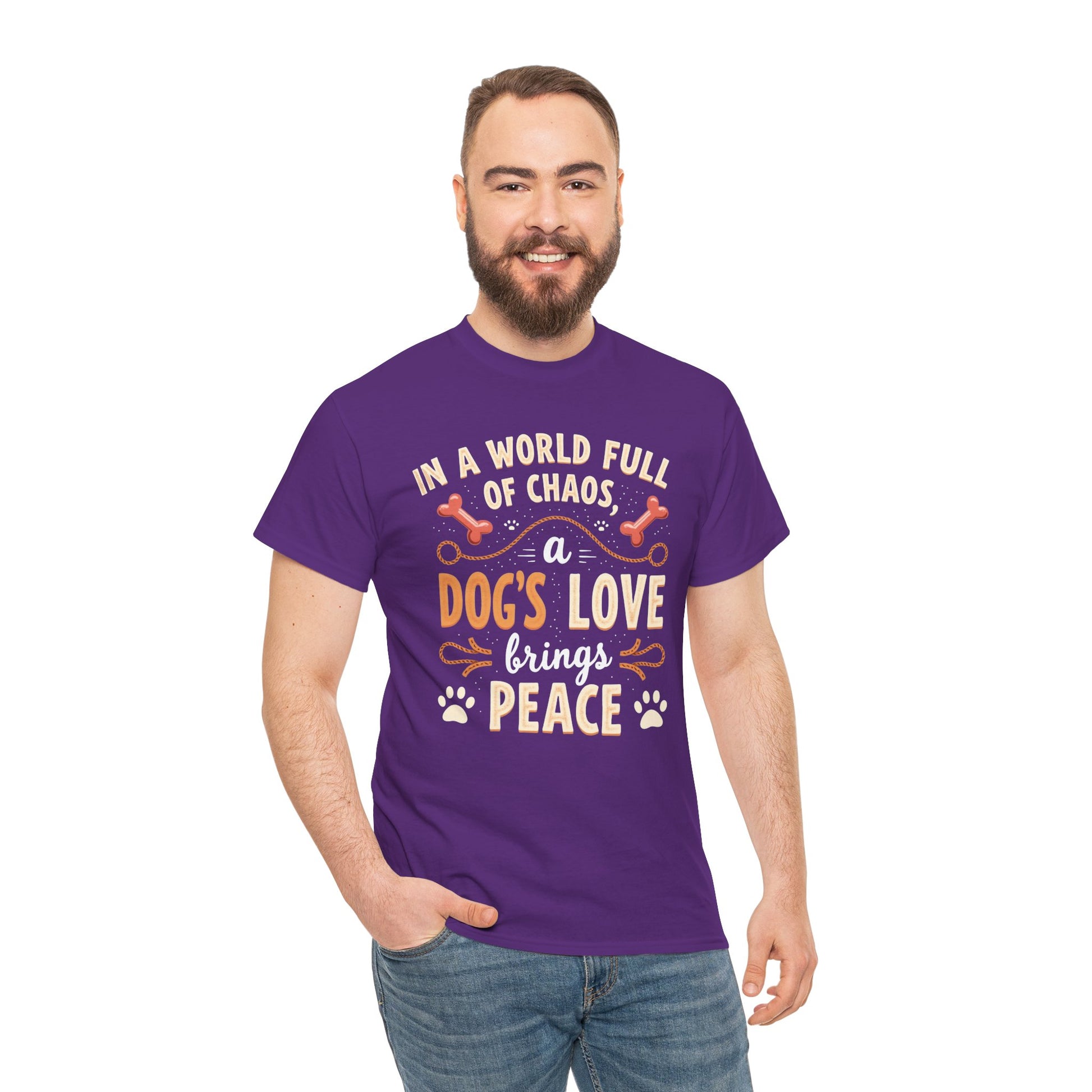 Unisex Tee - Dog's Love Brings Peace to the World