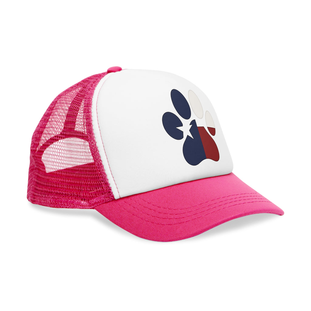Texas Pride Mesh Cap with Paw Print Design