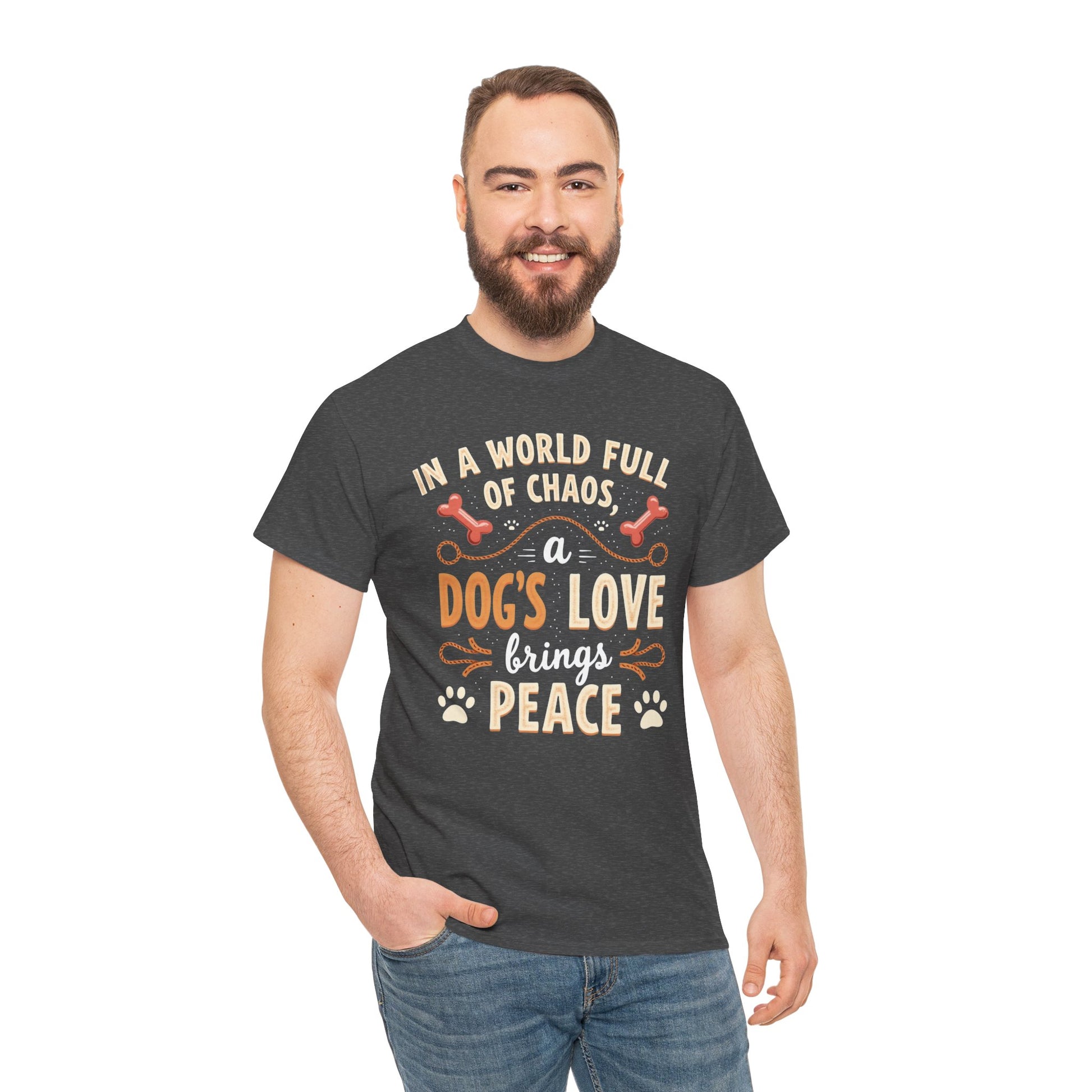 Unisex Tee - Dog's Love Brings Peace to the World