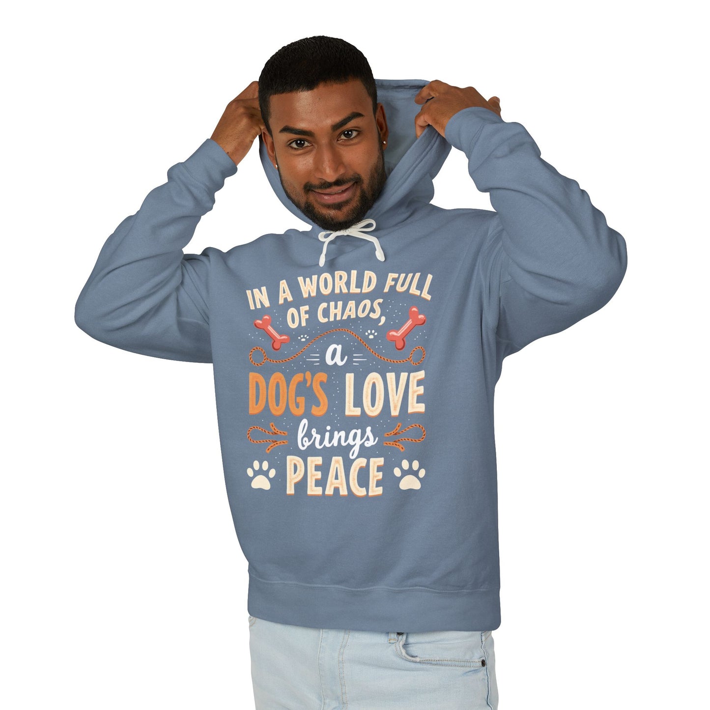 Dog's Love Lightweight Hoodie - Bring Peace to the World