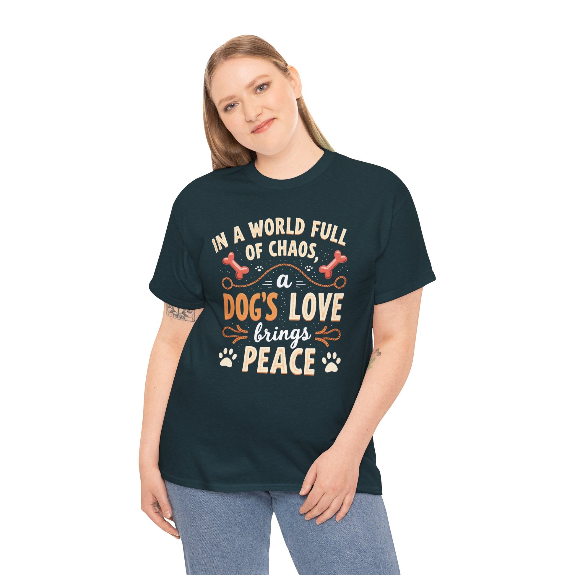 Unisex Tee - Dog's Love Brings Peace to the World