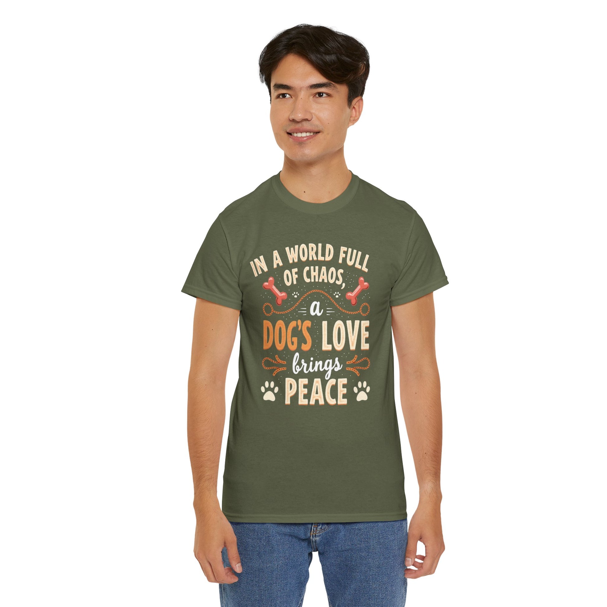 Unisex Tee - Dog's Love Brings Peace to the World