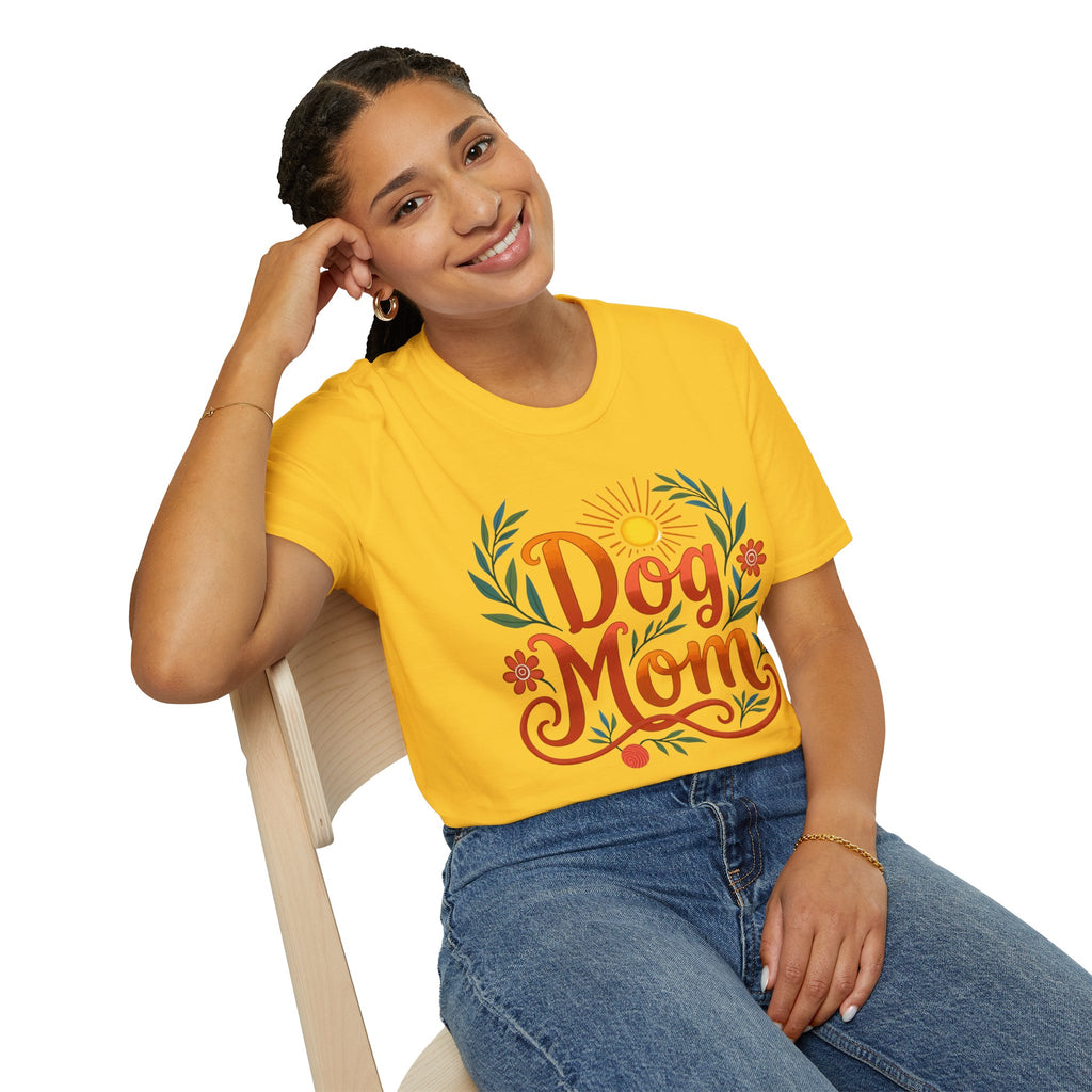 Dog Mom T-Shirt with Summer Vibe