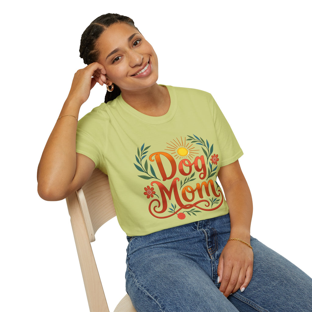 Dog Mom T-Shirt with Summer Vibe