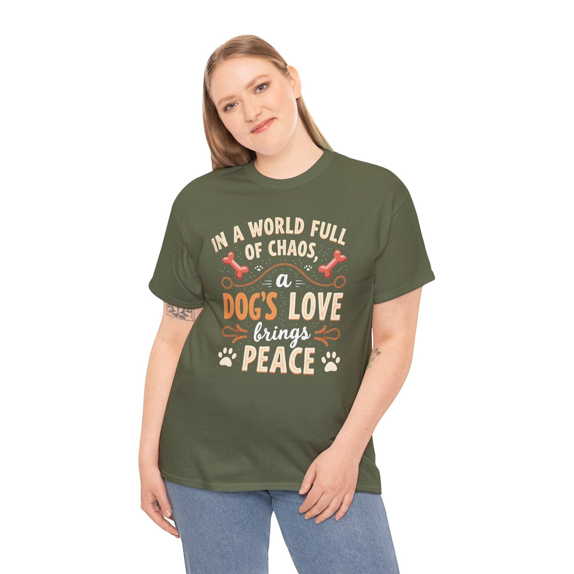 Unisex Tee - Dog's Love Brings Peace to the World