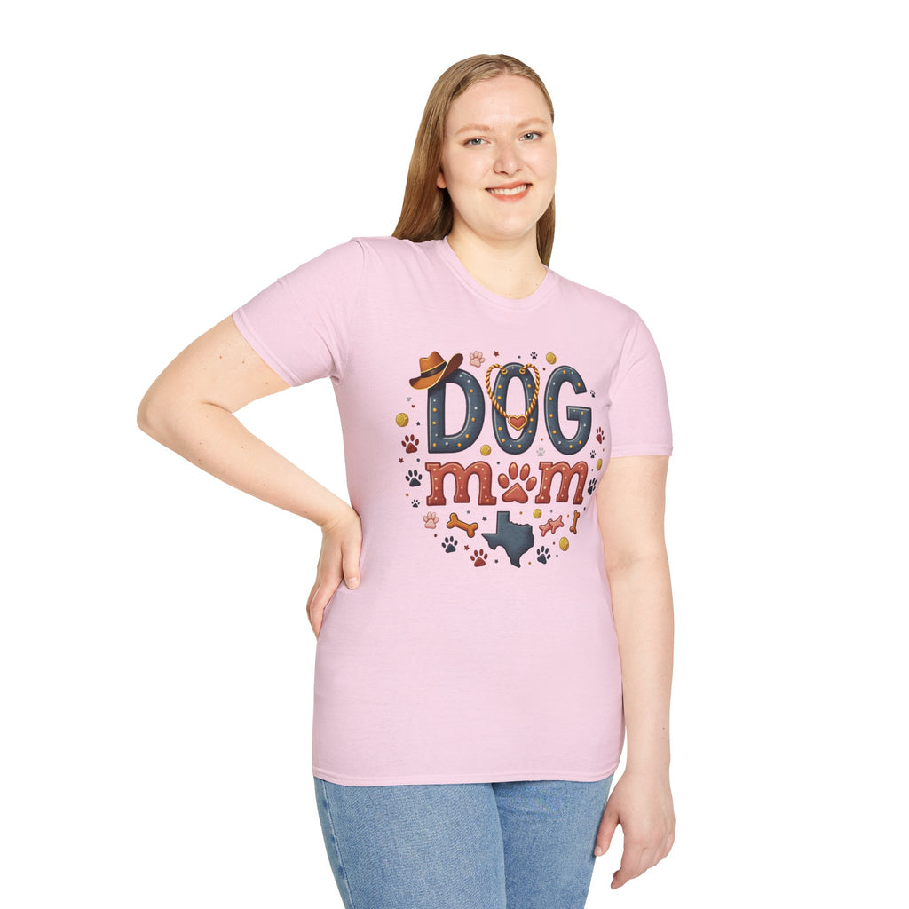 Texas Dog Mom T-Shirt with Texas Map Design