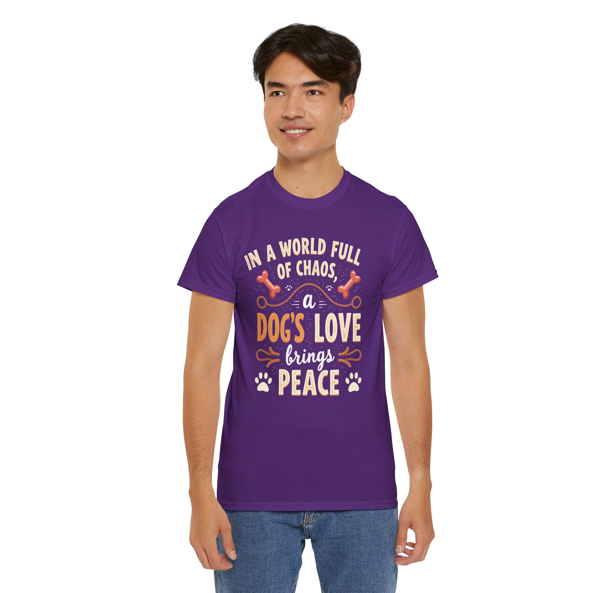 Unisex Tee - Dog's Love Brings Peace to the World