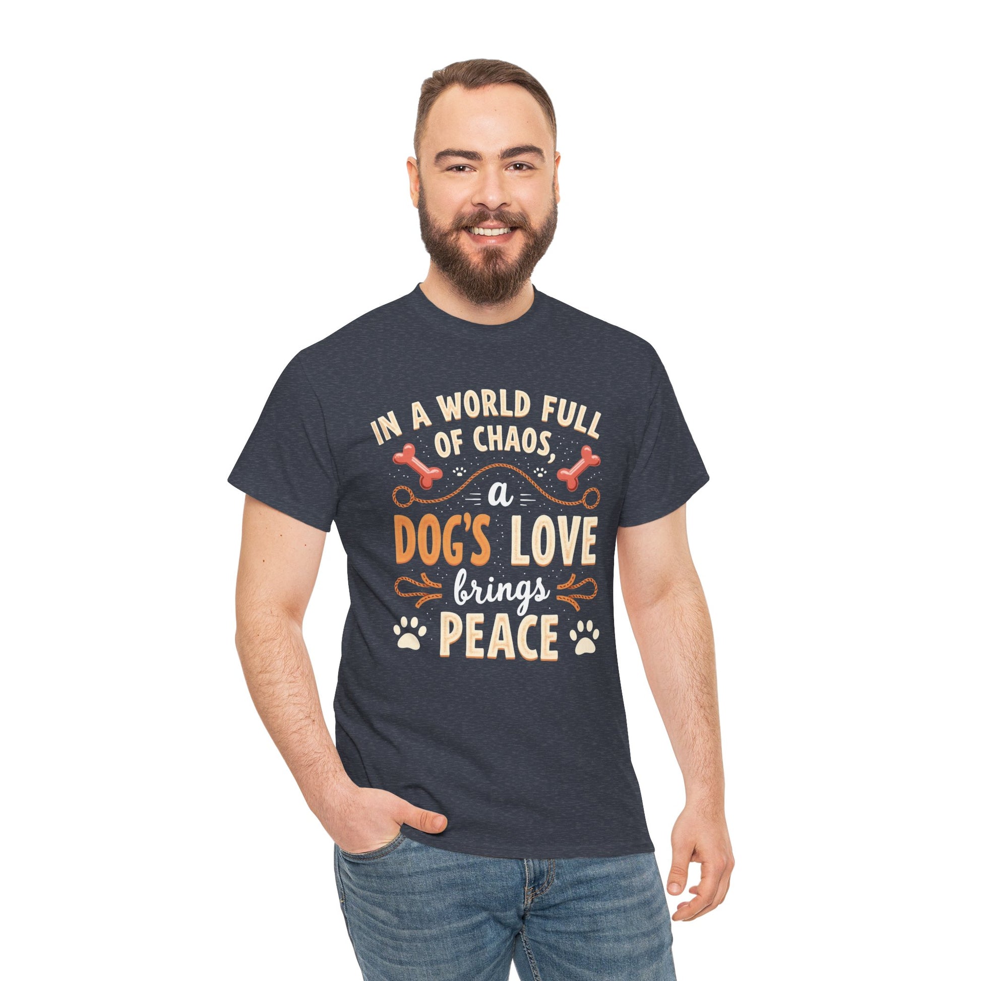 Unisex Tee - Dog's Love Brings Peace to the World