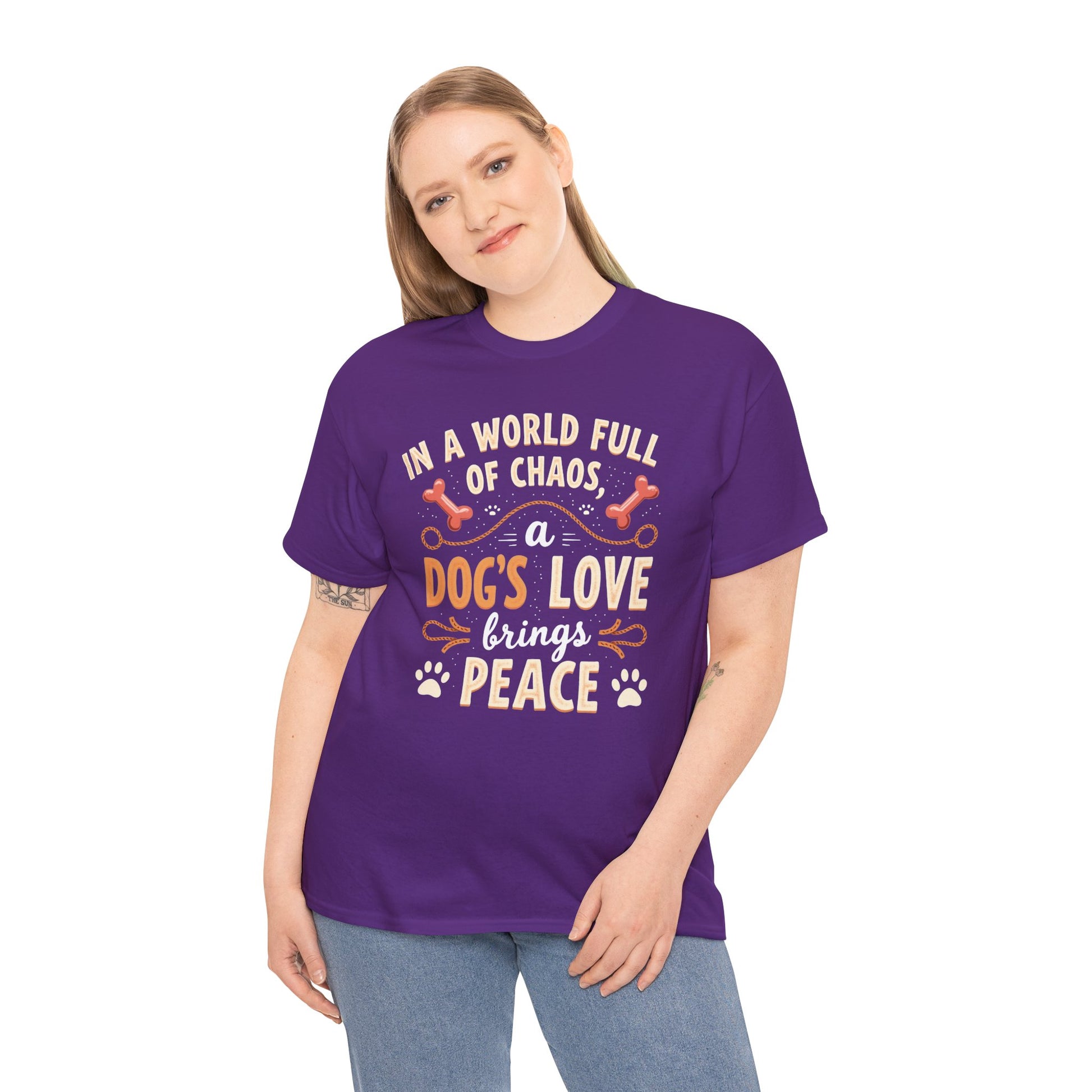 Unisex Tee - Dog's Love Brings Peace to the World