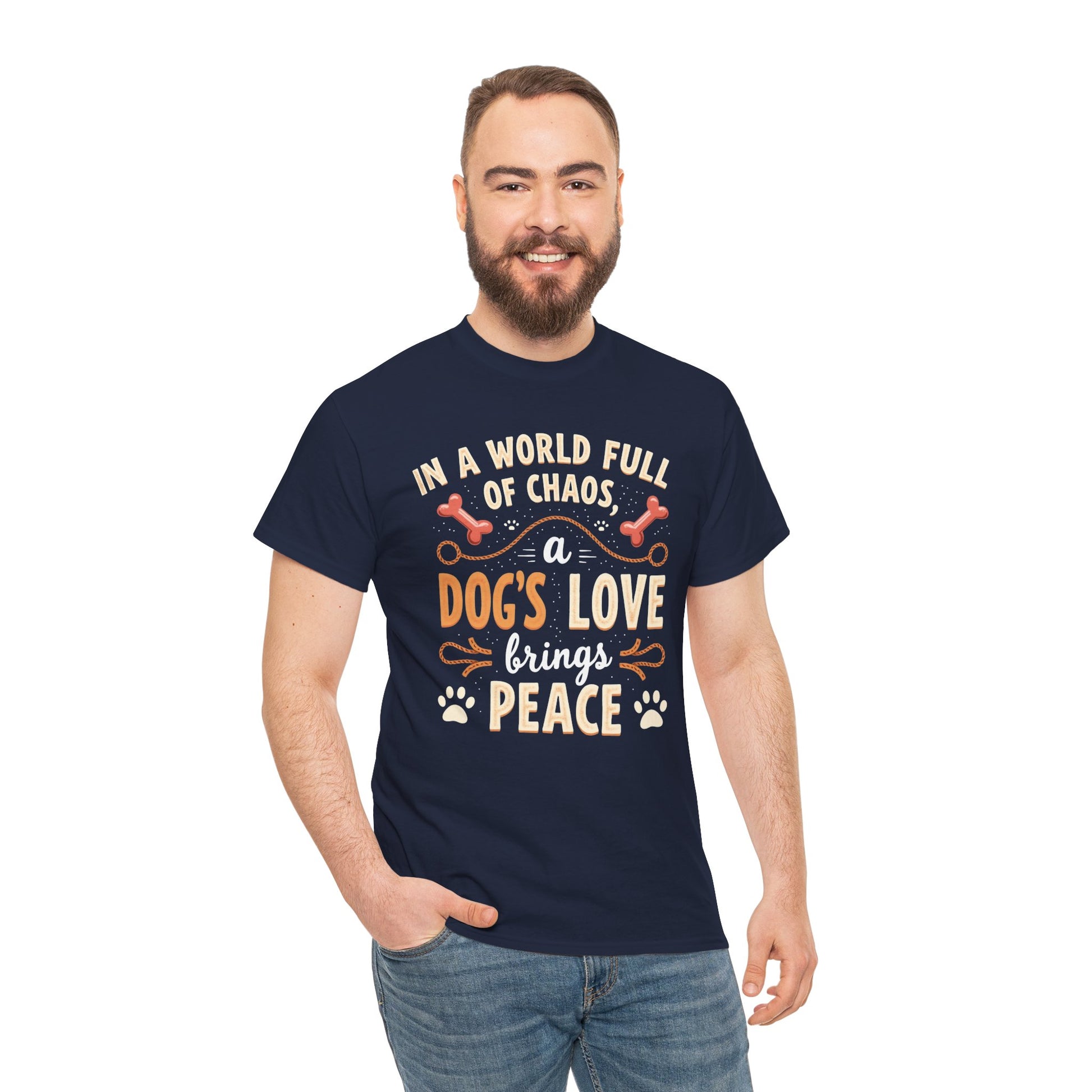 Unisex Tee - Dog's Love Brings Peace to the World