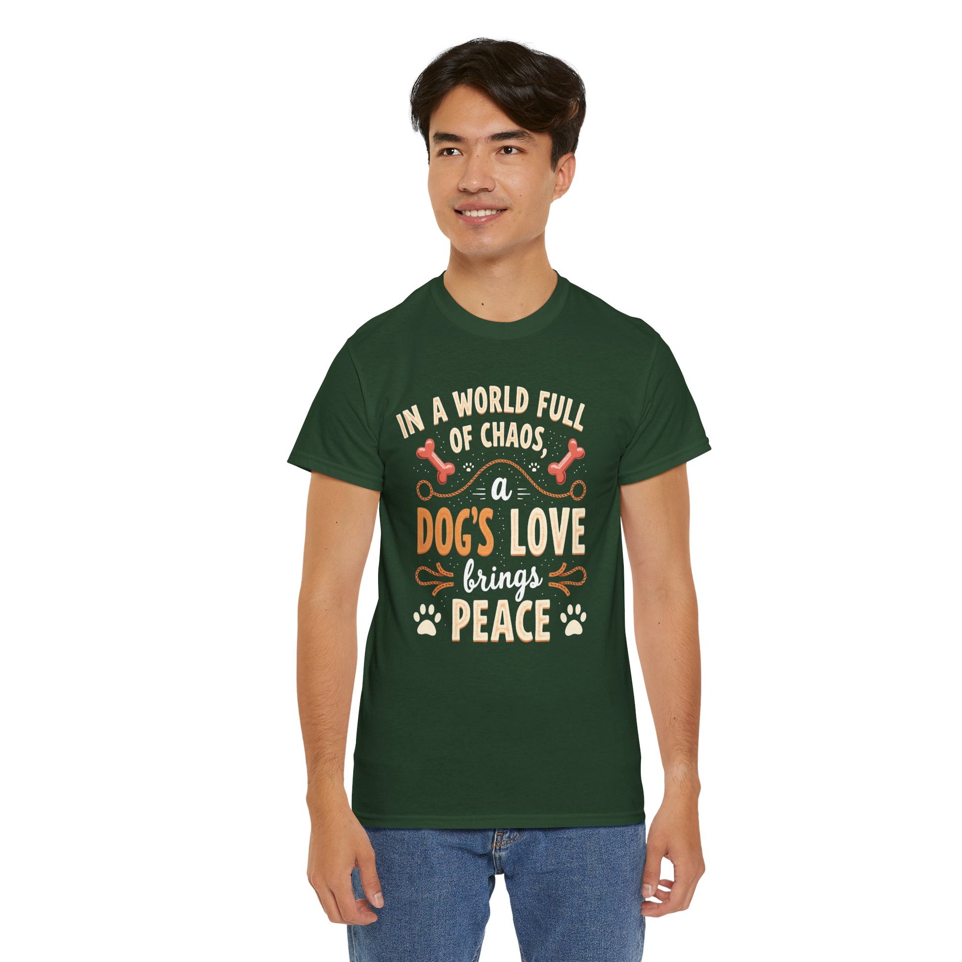 Unisex Tee - Dog's Love Brings Peace to the World