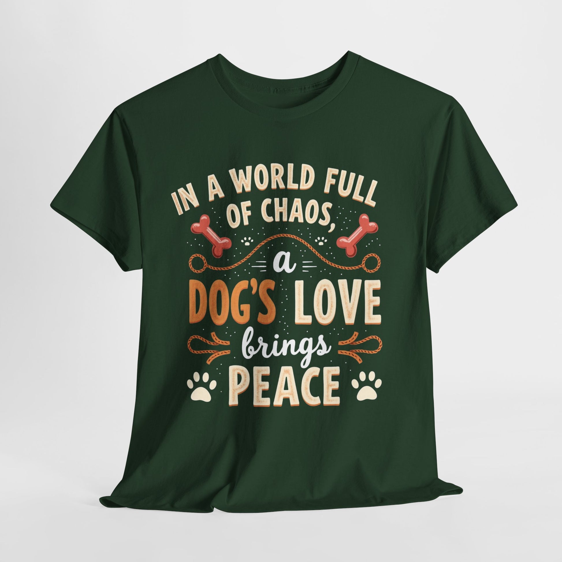 Unisex Tee - Dog's Love Brings Peace to the World