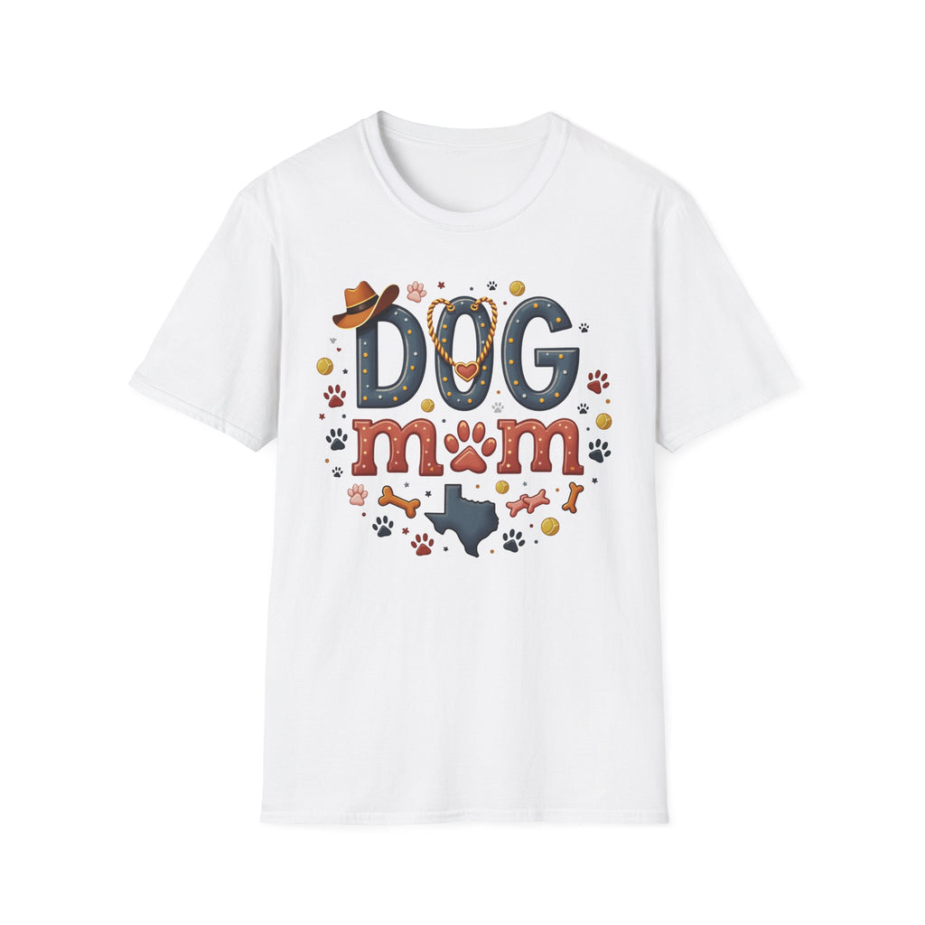Texas Dog Mom T-Shirt with Texas Map Design