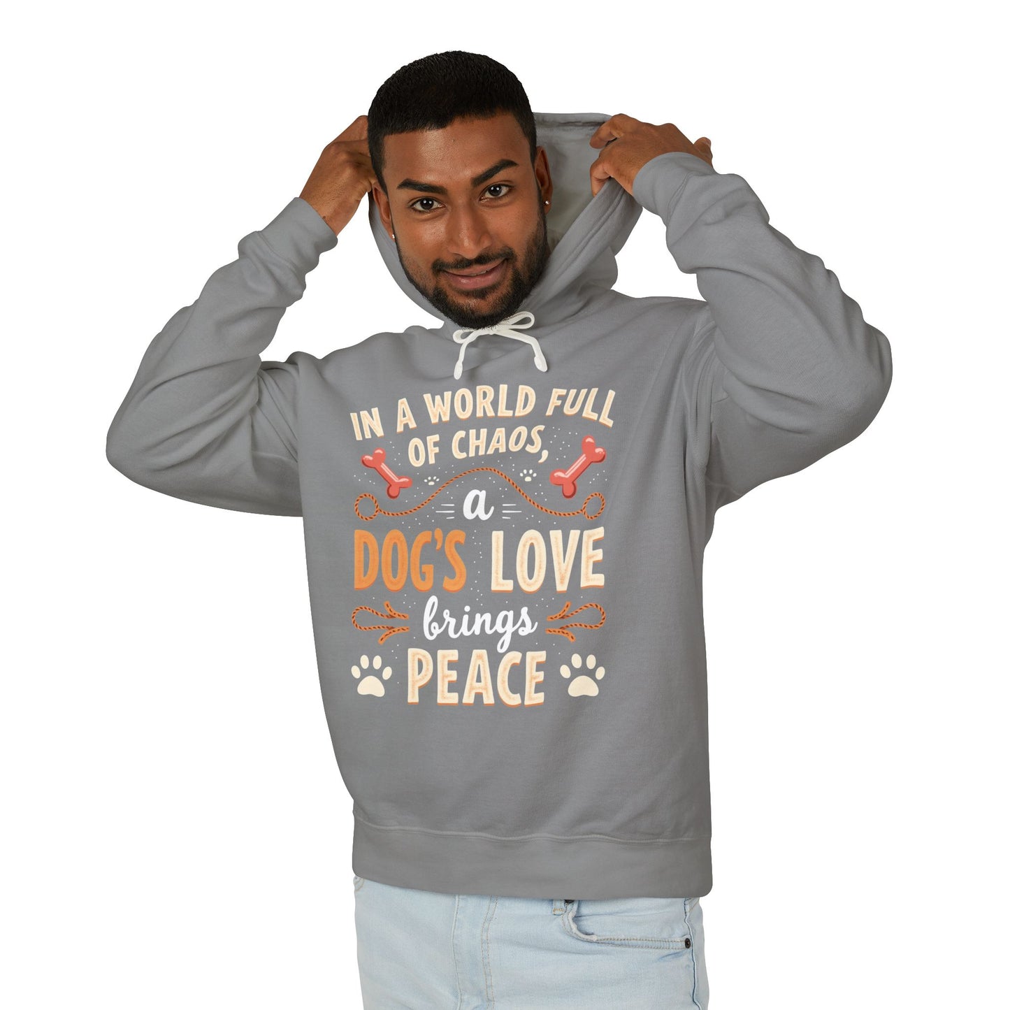 Dog's Love Lightweight Hoodie - Bring Peace to the World